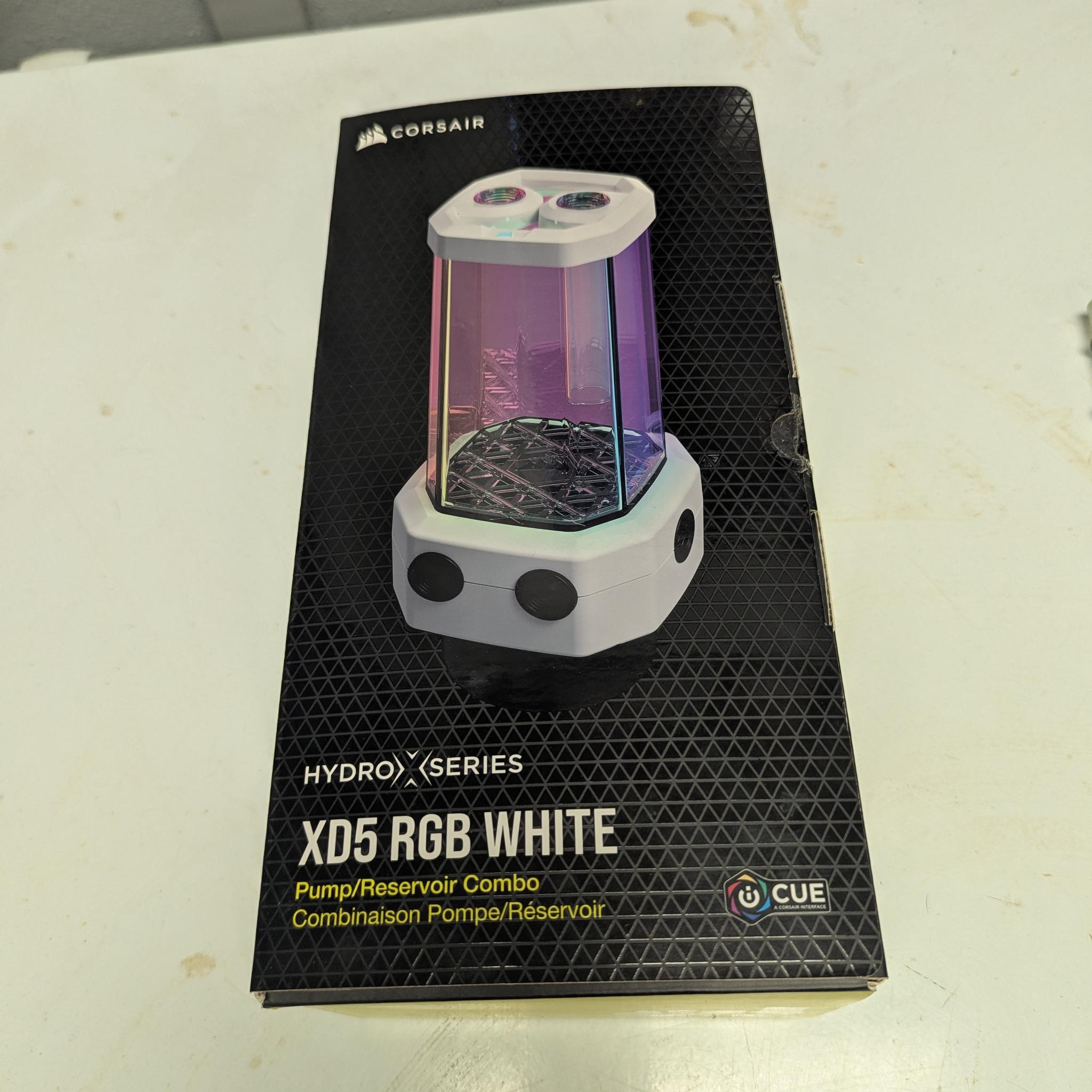 Complete Corsair Hydro X Custom Water Cooling Loop Bundle (White) - AM4