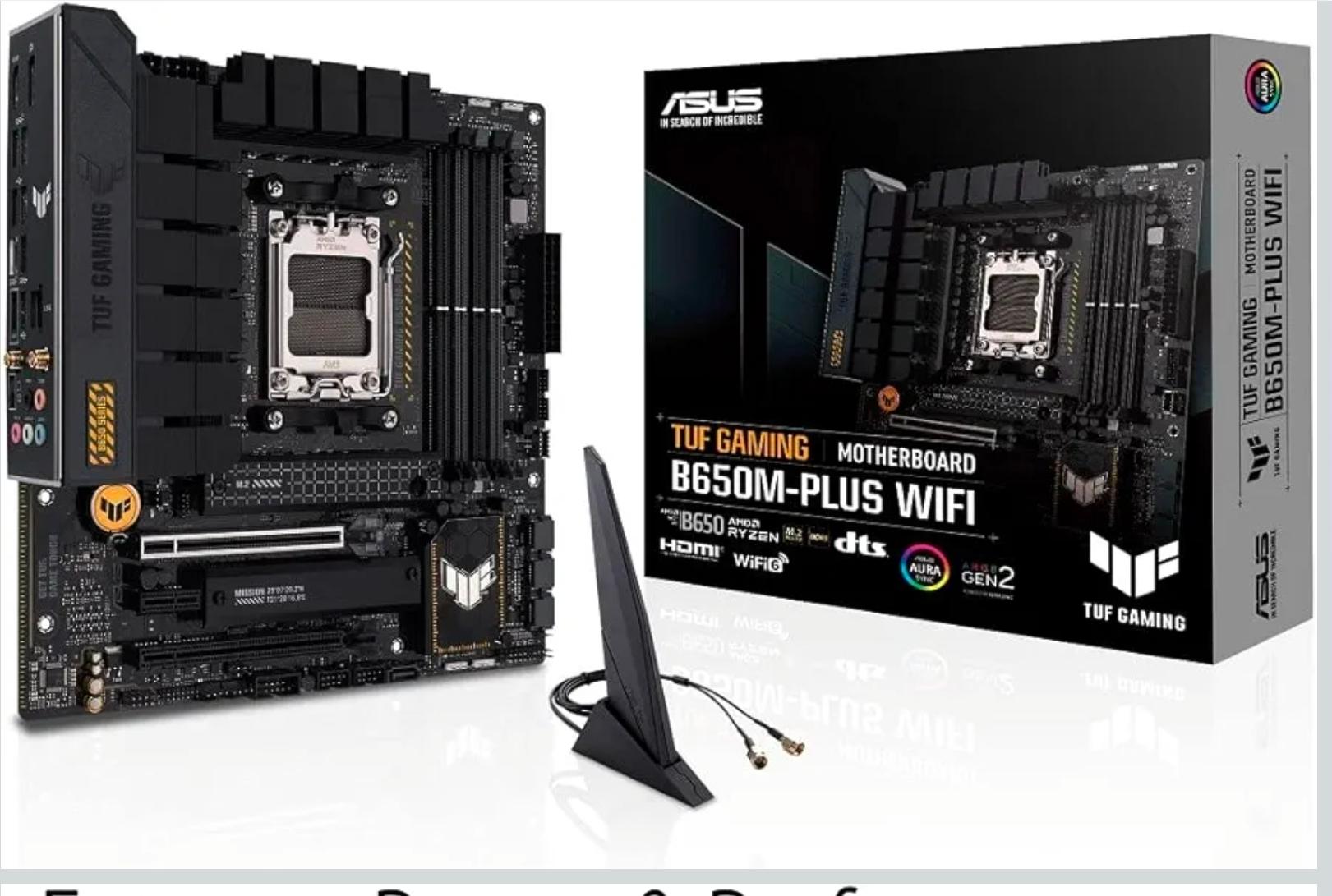 ASUS TUF GAMING B650M PLUS WIFI + R9 9850X3D + 500 gb NMVE