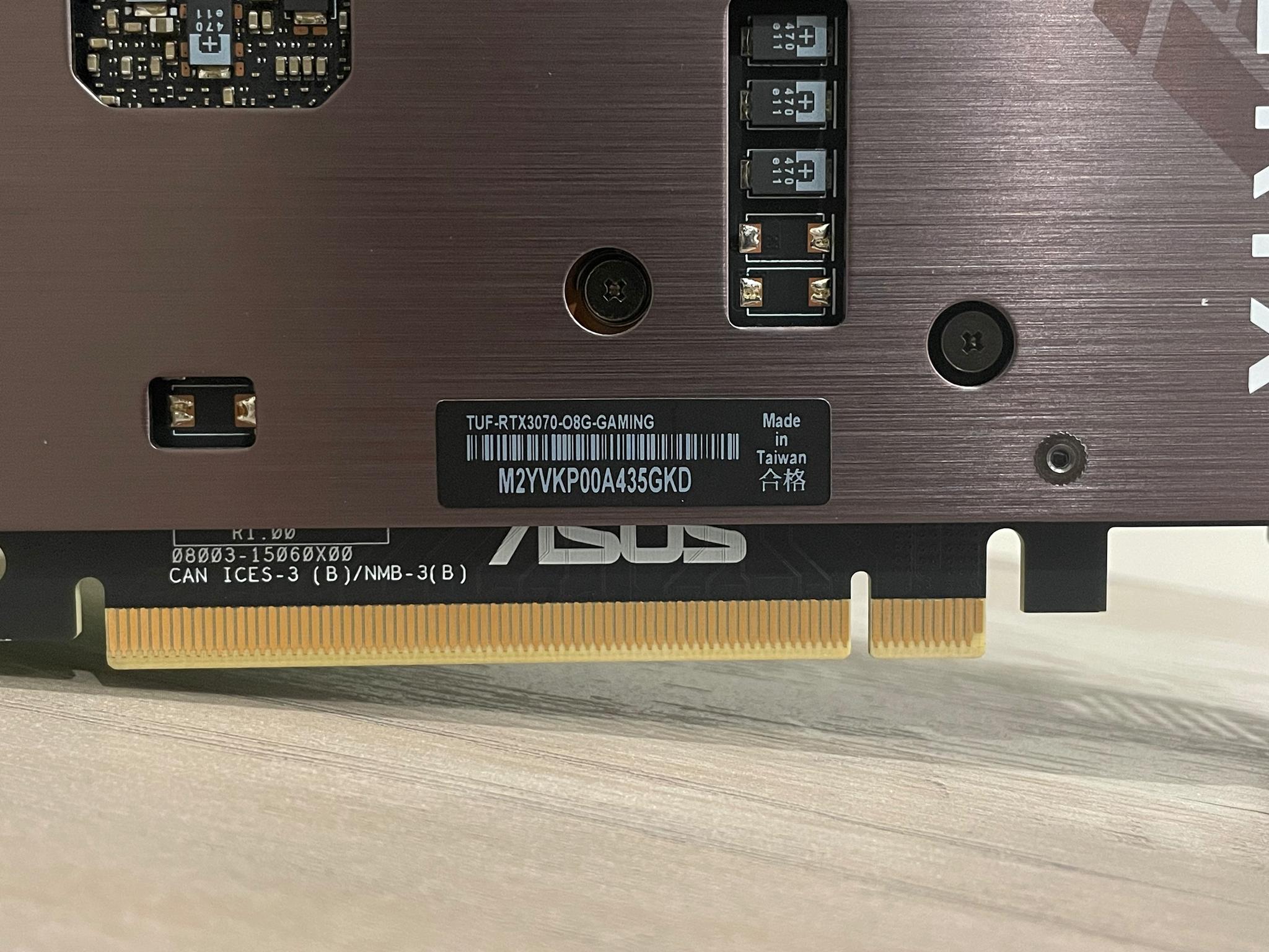 ASUS Tuf RTX 3070 8GB OC