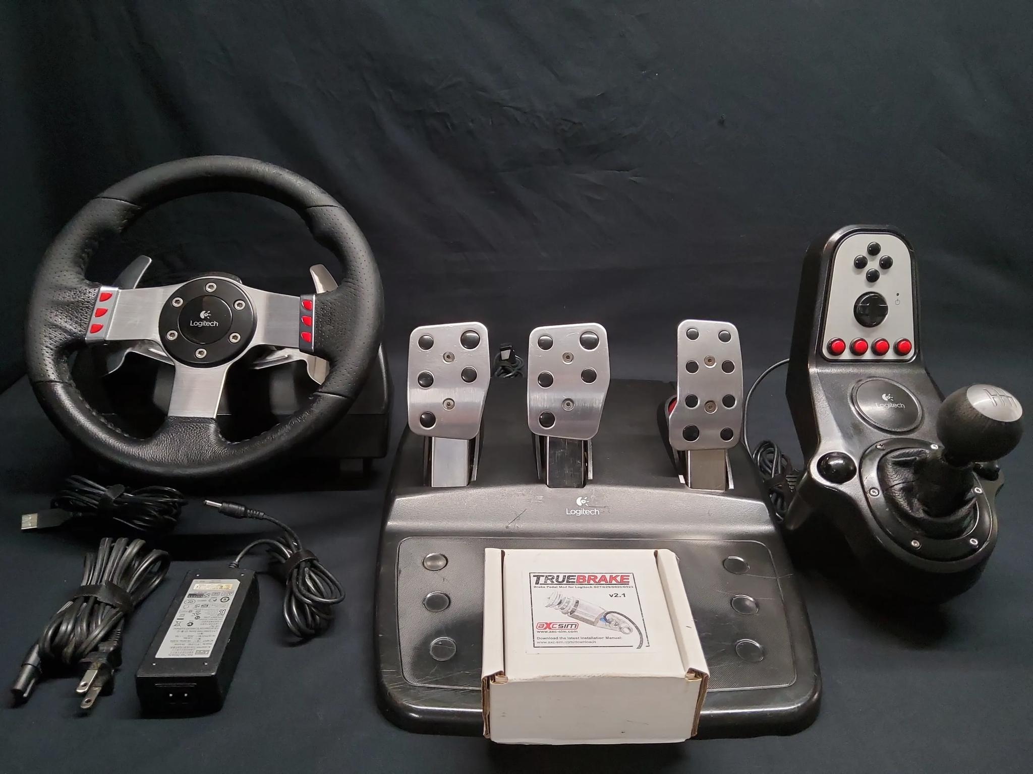 🏁Logitech G27🏁 Sim Racing Wheel, Pedals, Shifter with Upgraded True Brake 2.1