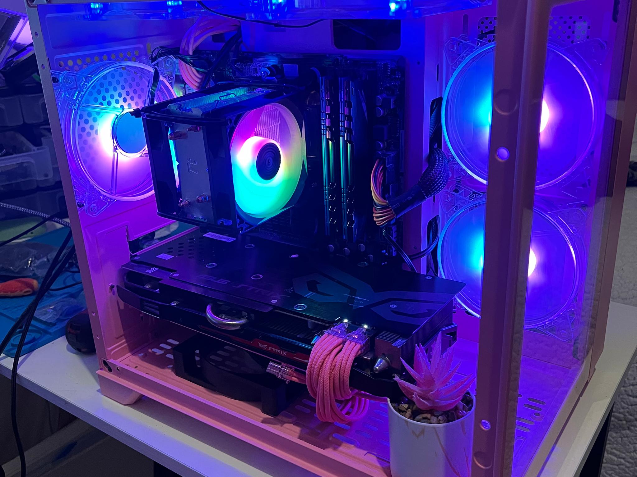 Pink Budget Gaming PC | AMD FX-6300 | Radeon R90 OC 8GB | 32GB RAM | 500GB SSD | Windows 10 Pro