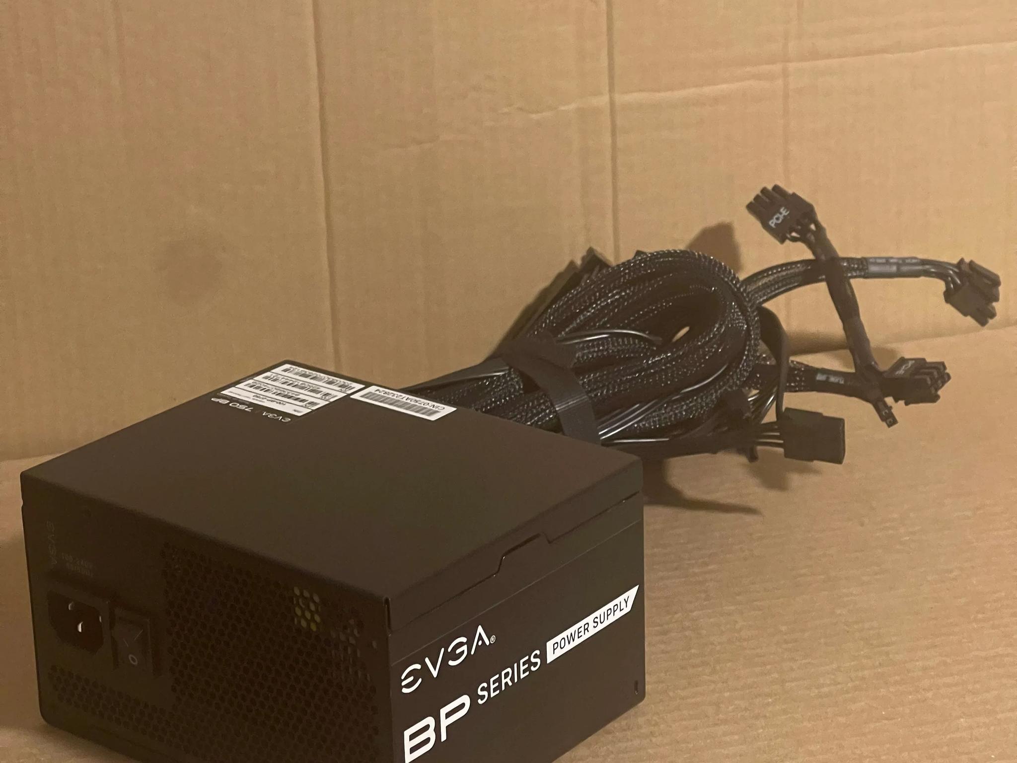 Used, EVGA 750 BP 750W 80+ Bronze Non-Modular PSU