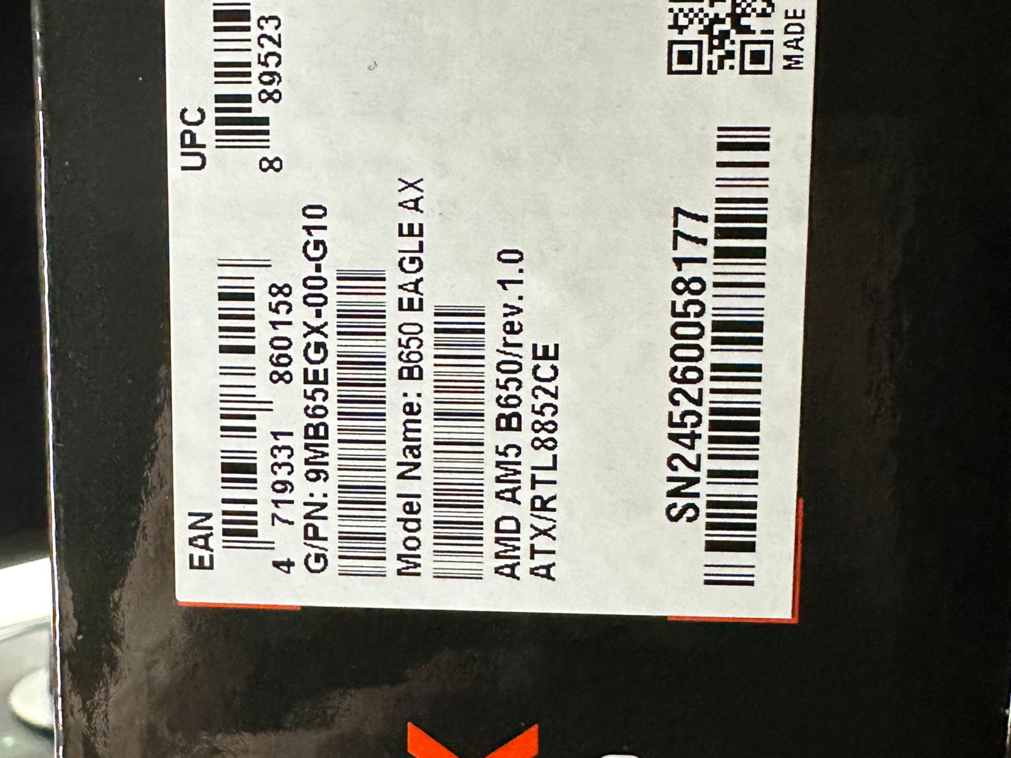 GIGABYTE B650 Eagle AX AM5 LGA 1718 AMD B650 ATX