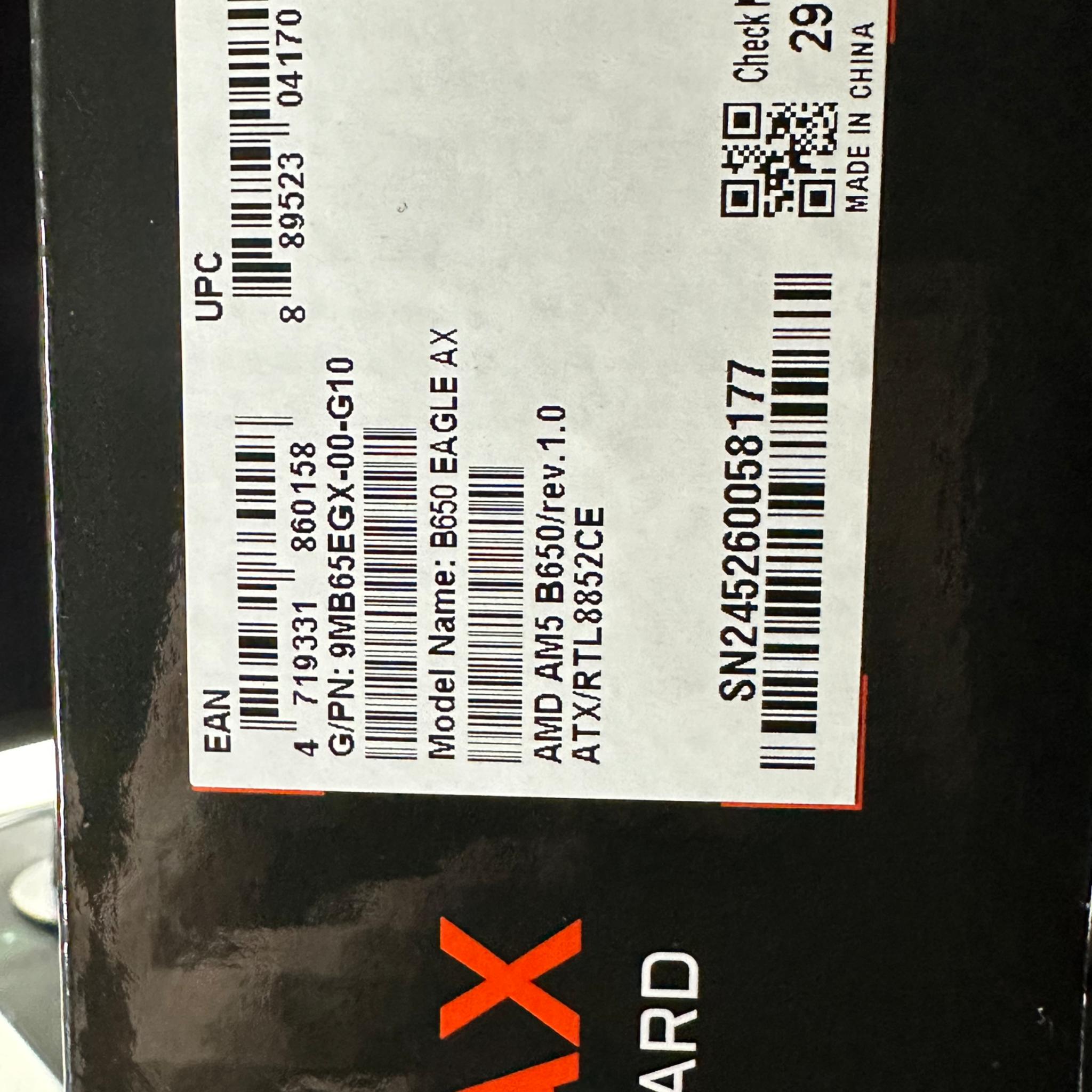 GIGABYTE B650 Eagle AX AM5 LGA 1718 AMD B650 ATX
