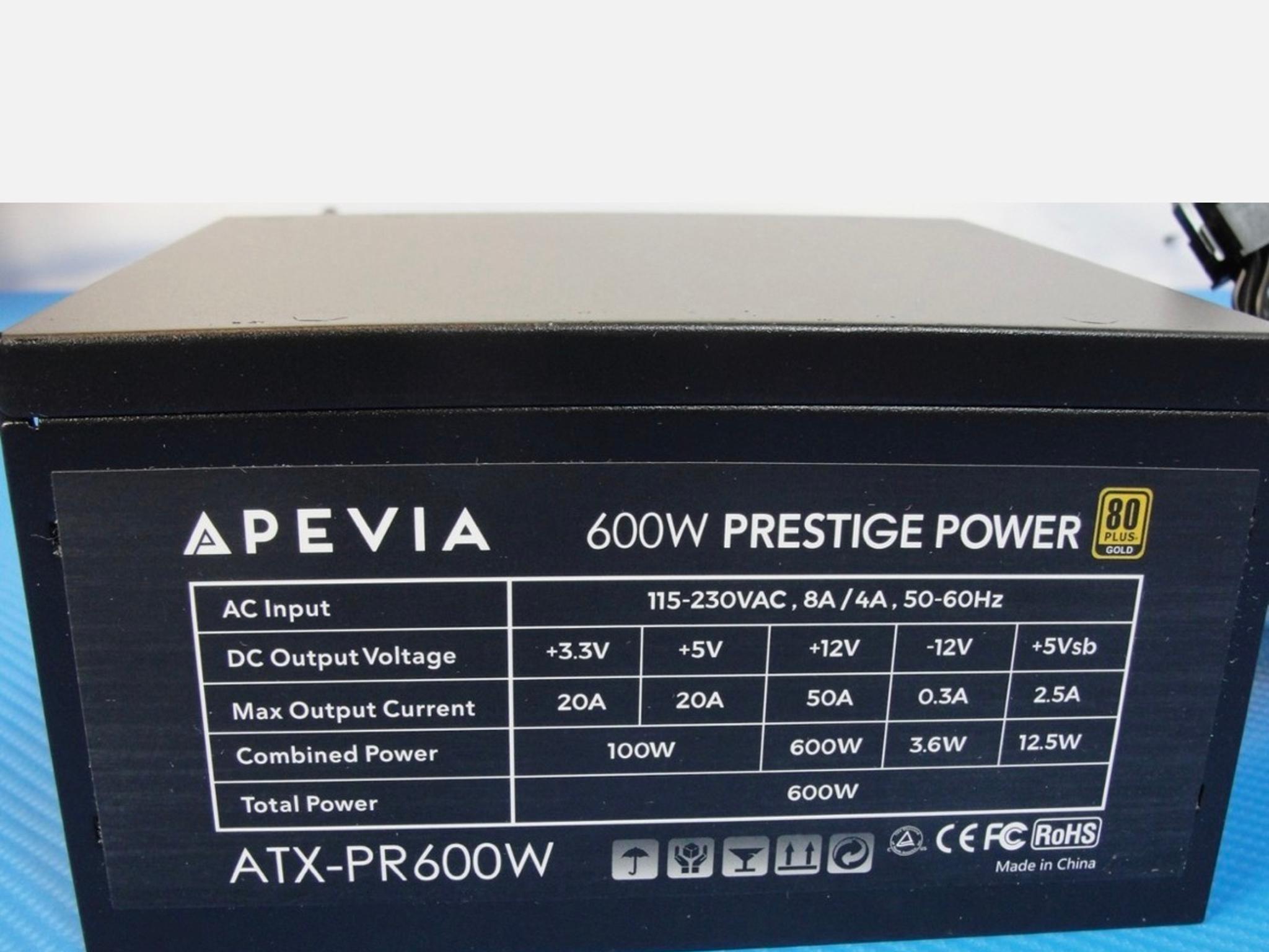 600 Watt PSU Apevia ATX-PR600W Prestige Power Supply