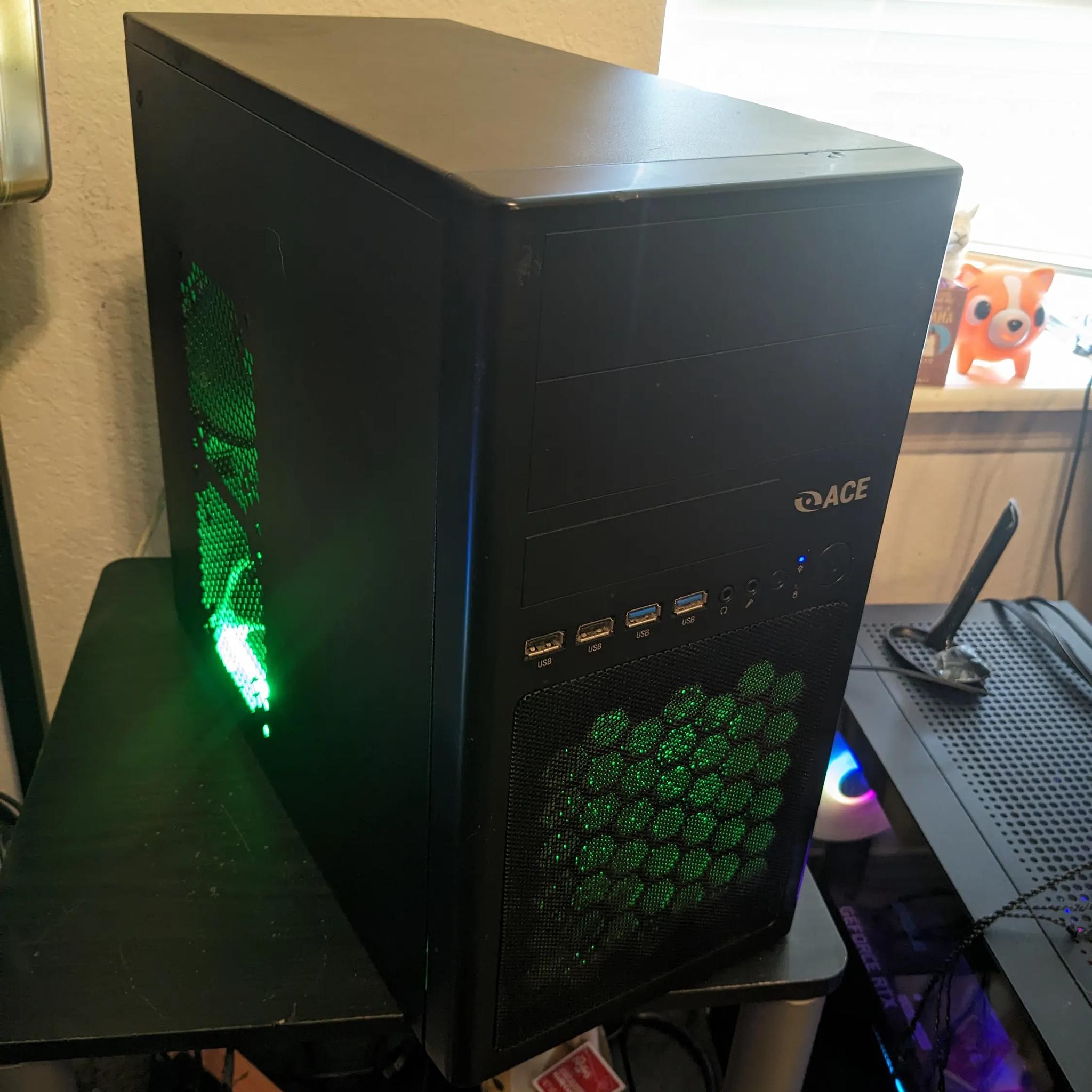 FREE SHIP|| "Green Machine"|| i5-2320, GTX 645 1GB, 16GB RAM, 480GB SSD, Win10, Wifi