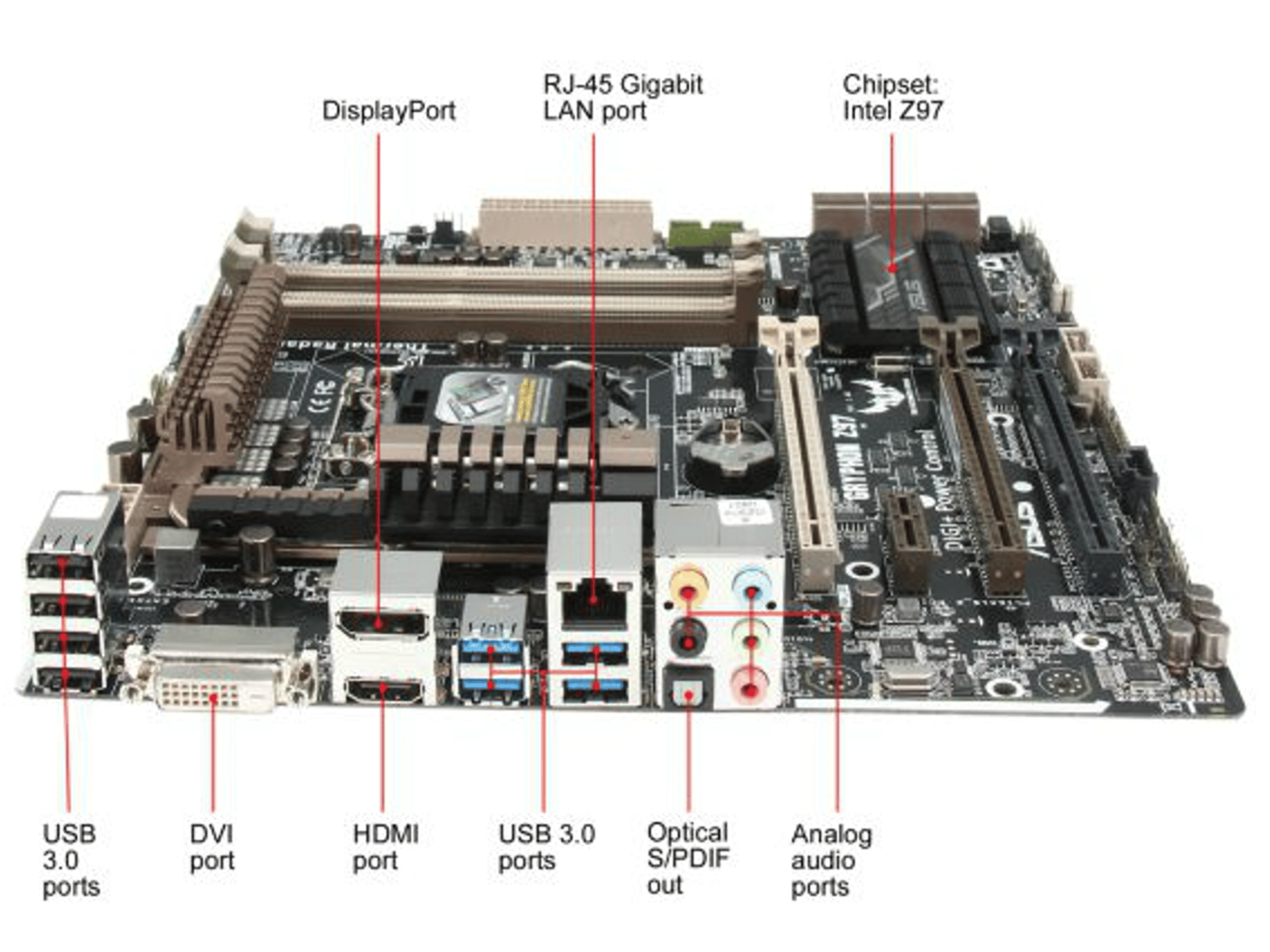 ASUS INTEL Z97 GRYPHON LGA1150 DDR3 mATX MOTHERBOARD WITH INCLUDED ASUS GRYPHON ARMOR KIT
