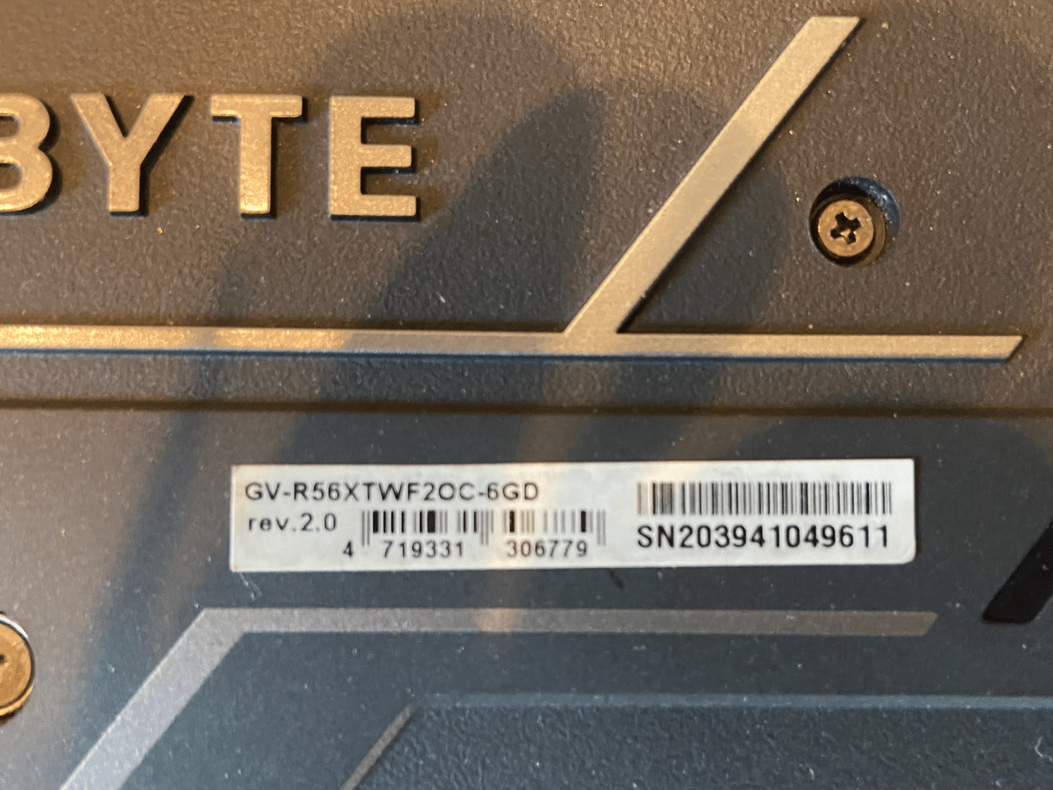 Gigabyte Windforce OC RX 5600xt 6GB GPU