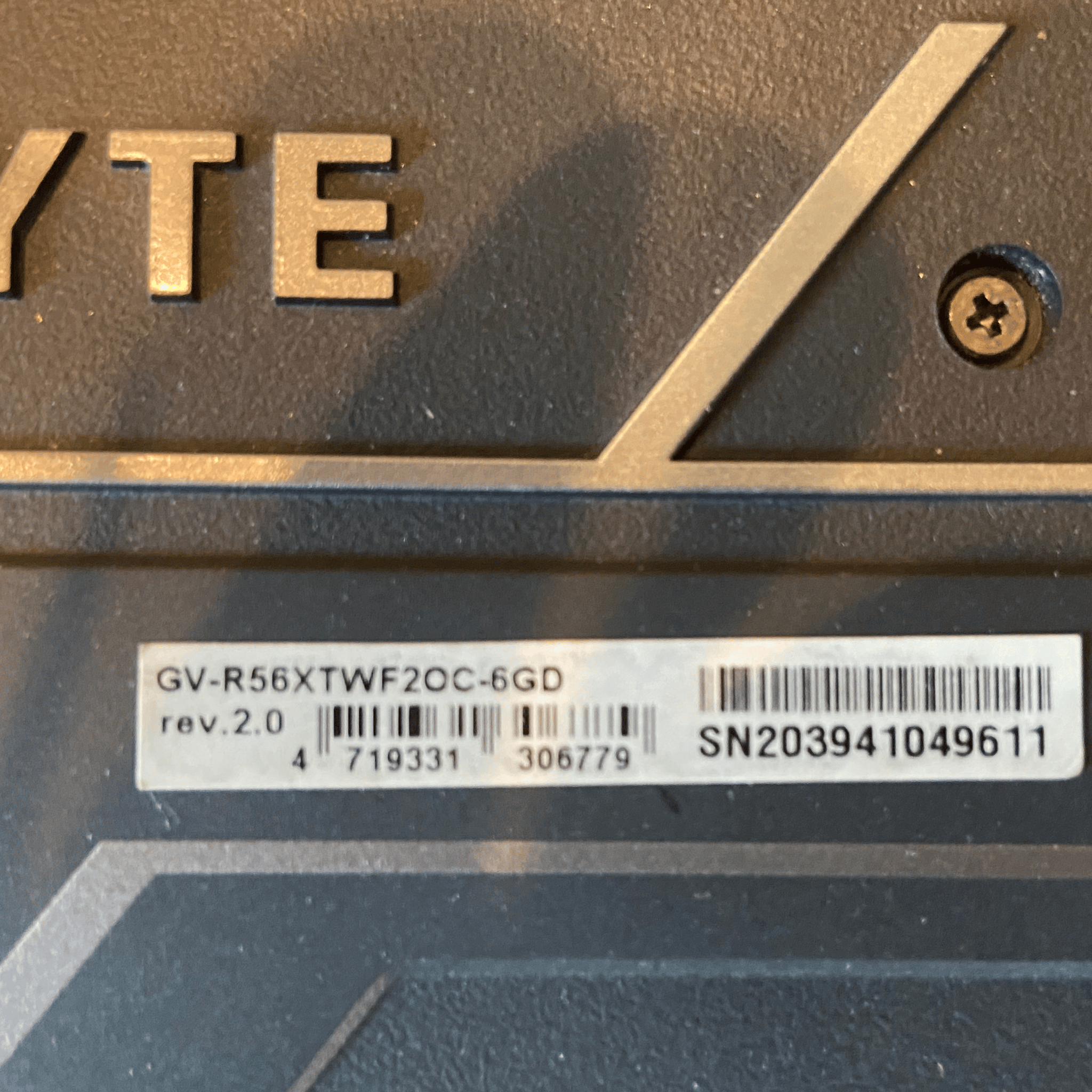 Gigabyte Windforce OC RX 5600xt 6GB GPU