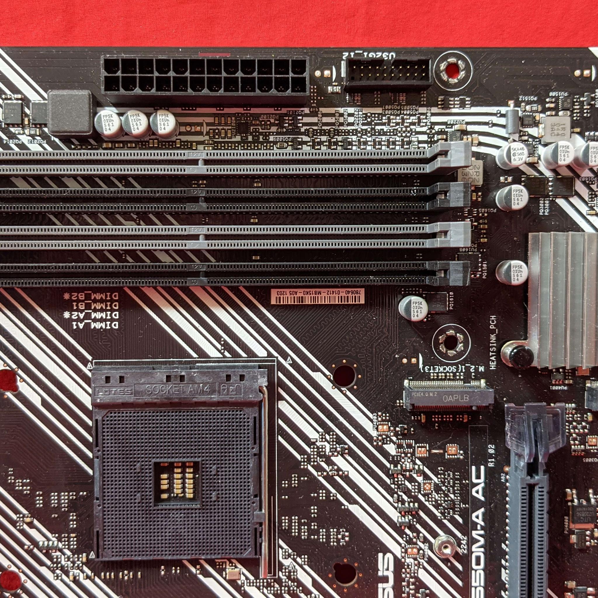 *AS IS/FOR REPAIR* Asus Prime B550M-A AC AMD Socket AM4 DDR4 MicroATX Desktop Motherboard No I/O