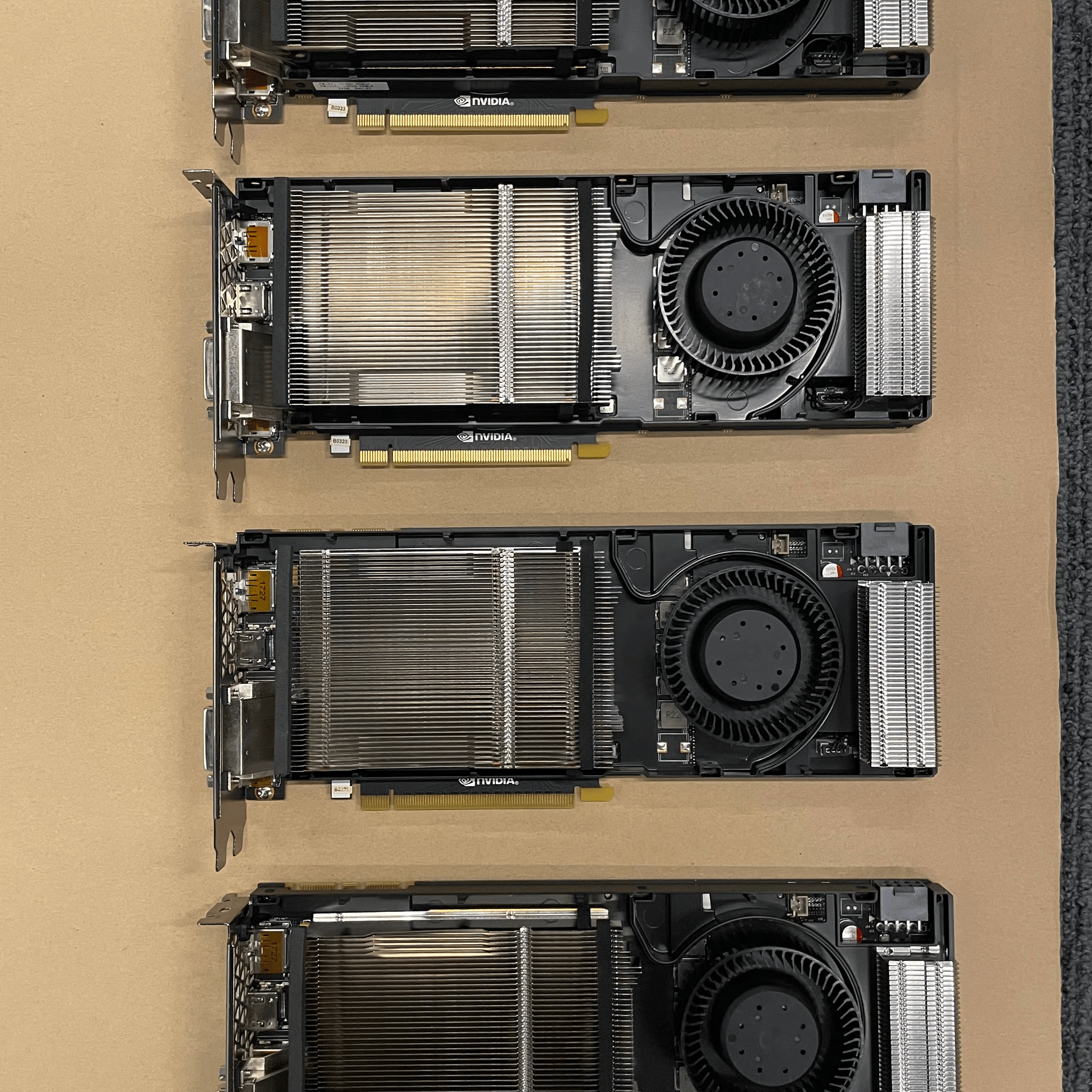 4qty, PNY Geforce GTX 1080 8GB Blower, Shroud removed/not included