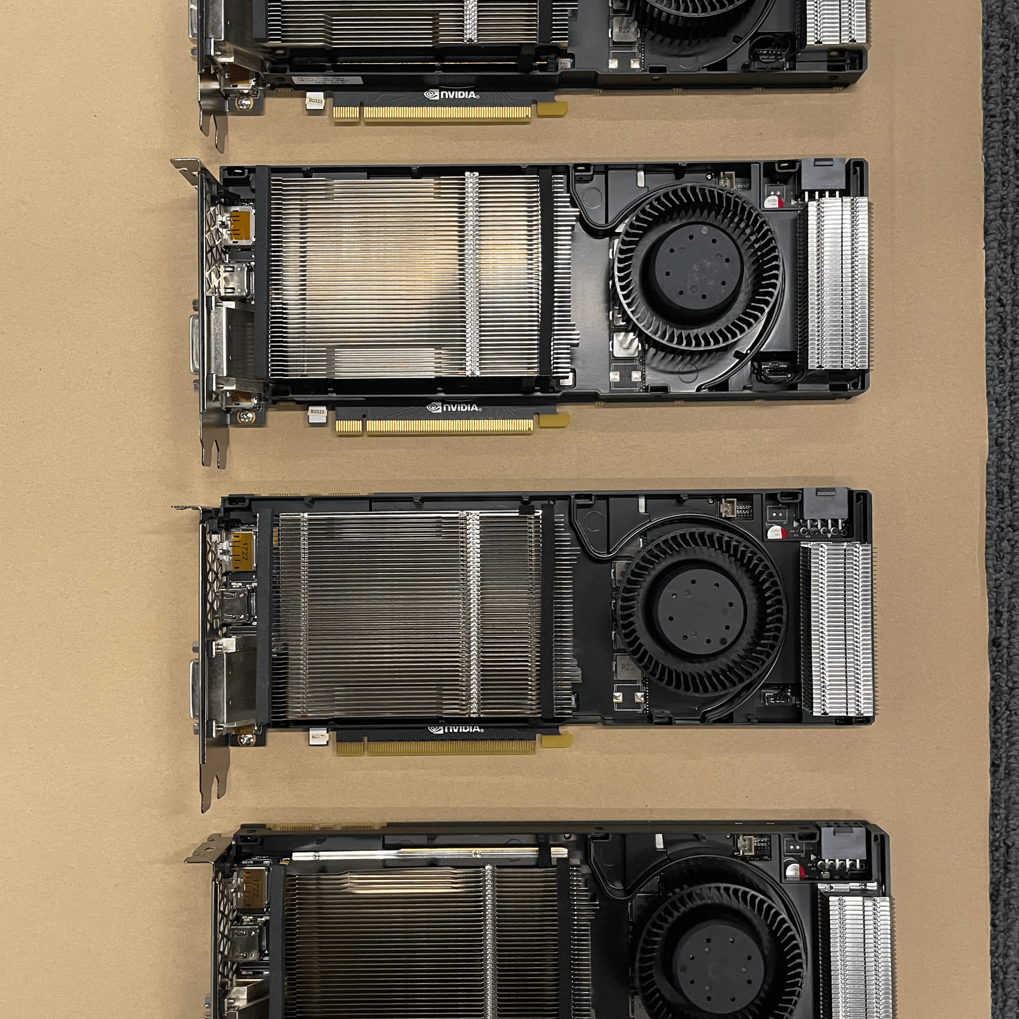 4qty, PNY Geforce GTX 1080 8GB Blower, Shroud removed/not included