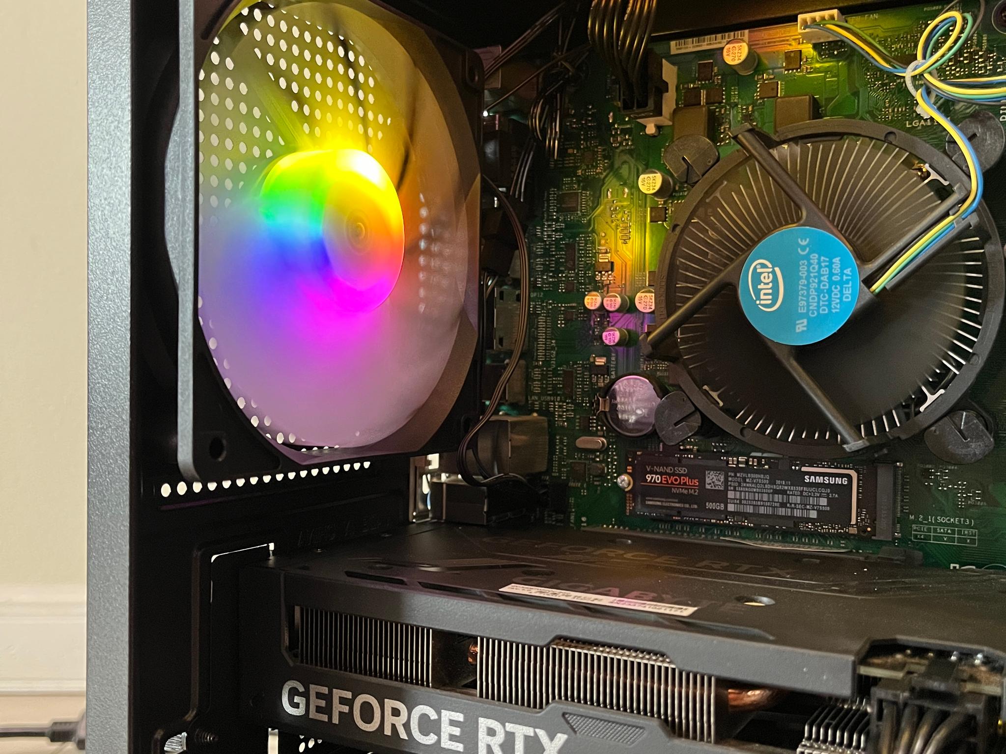 NVIDIA RTX 4060 Ti, Intel Core i7-9700, 16GB RAM, 500GB SSD - High FPS Gaming PC w/ Wi-Fi & BT