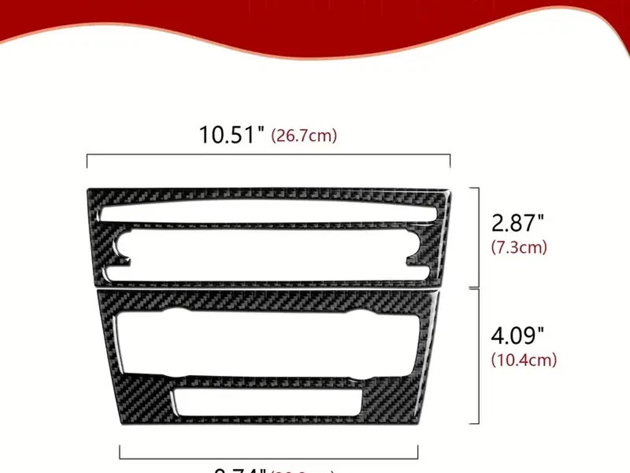 Premium Carbon Fiber CD Panel Decal for BMW E90/E92/E93 (2005-2012)