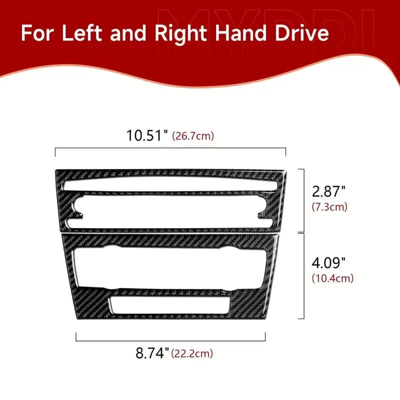 Premium Carbon Fiber CD Panel Decal for BMW E90/E92/E93 (2005-2012)