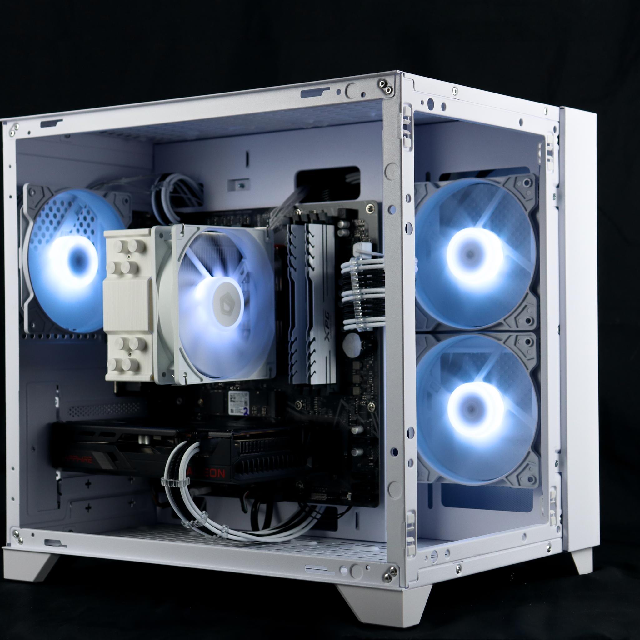 🧊❄️🧊 White Gaming PC – RX 6600 8G , Ryzen 7 2700X, 16GB RAM, 500GB SSD - WiFi, BlueTooth 🧊❄️🧊