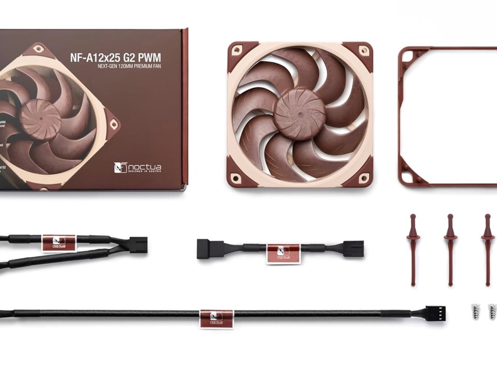 Noctua NF-A12x25 G2 PWM, Premium-Quality Quiet 120mm PC Fan (Brown)