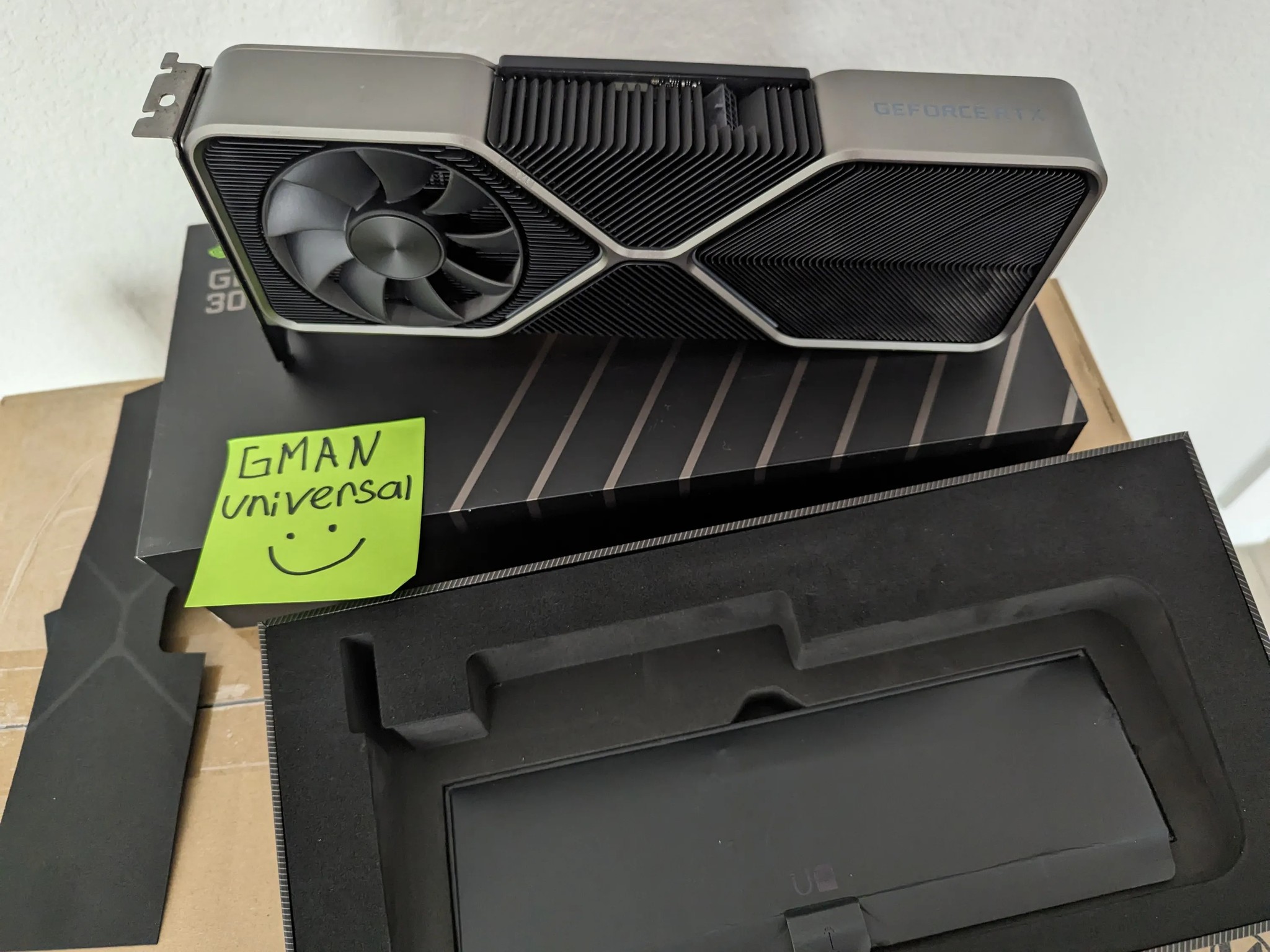 NVIDIA - GeForce RTX 3080 10GB GDDR6X PCI Express 4.0 Graphics Card - Titanium and black