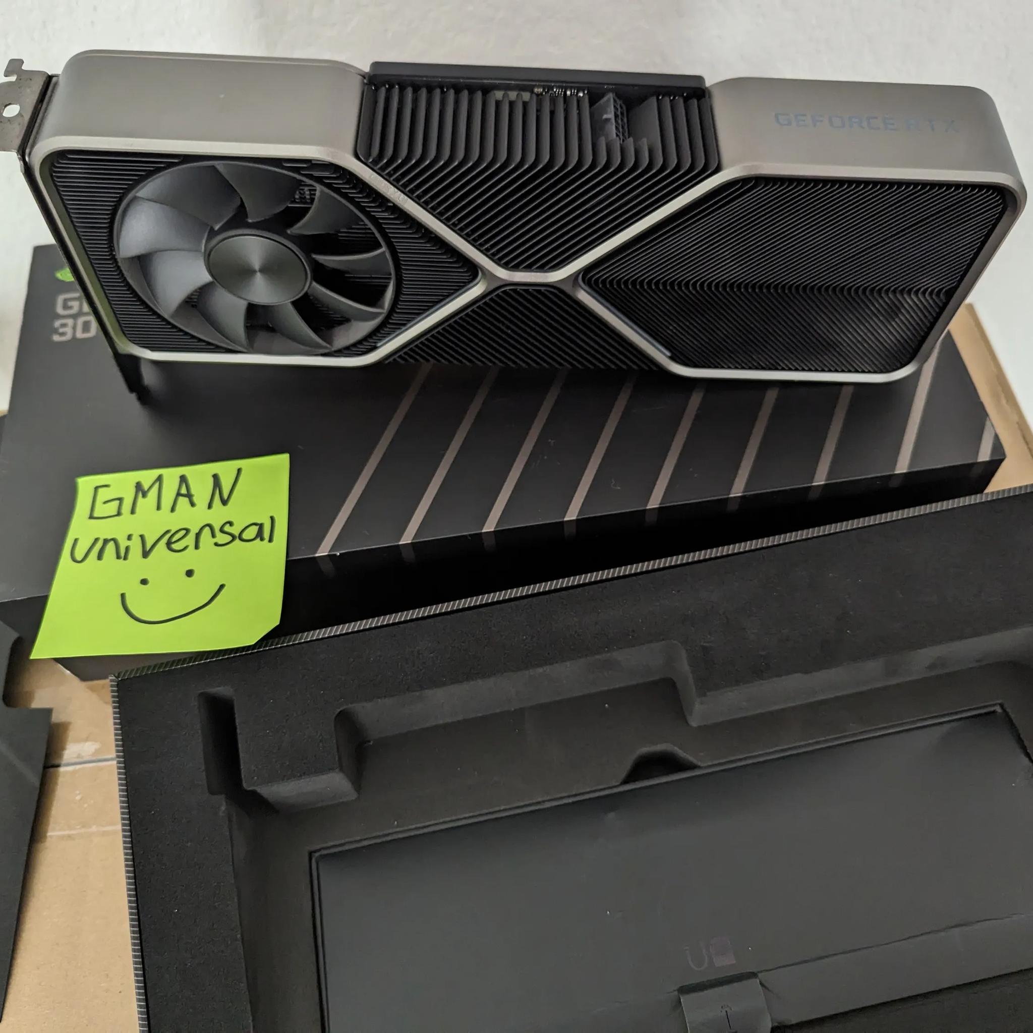 NVIDIA - GeForce RTX 3080 10GB GDDR6X PCI Express 4.0 Graphics Card - Titanium and black