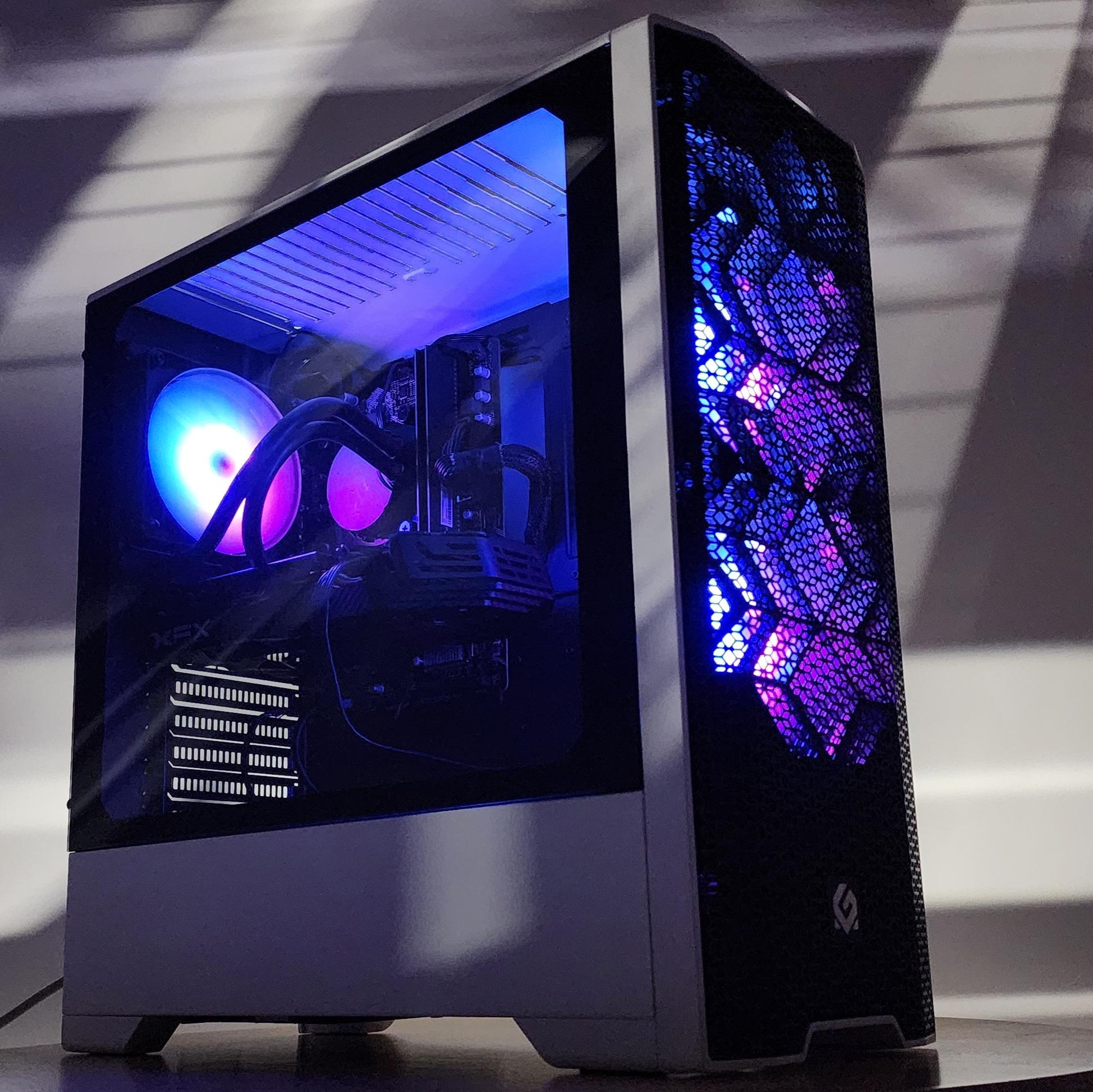 Gaming PC i7-10700 16GB RAM 500GB SSD RX 580 8GB Windows 11 Computer