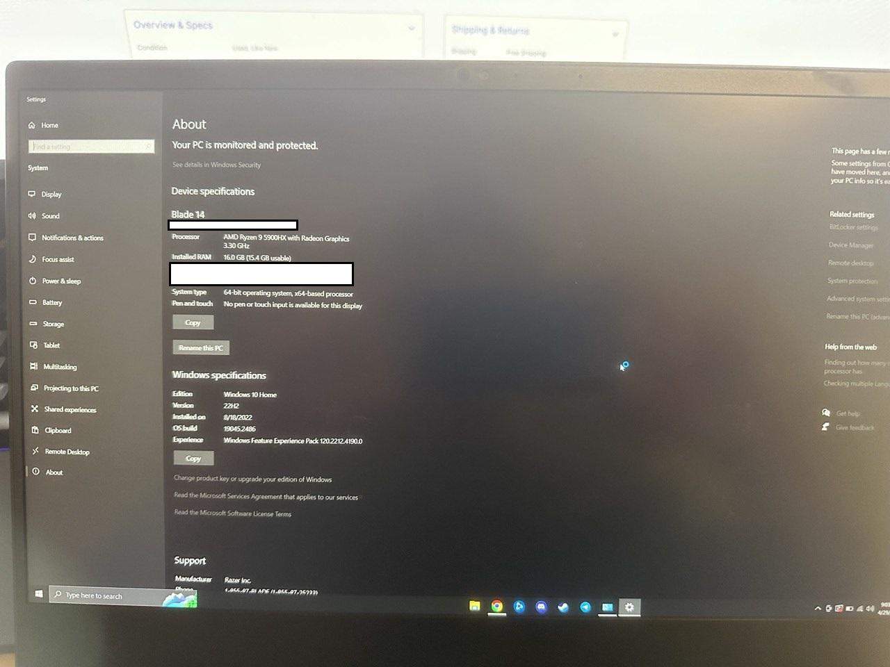 *USED* 2021 Razer Blade 14 w/ RTX 3070 Laptop GPU