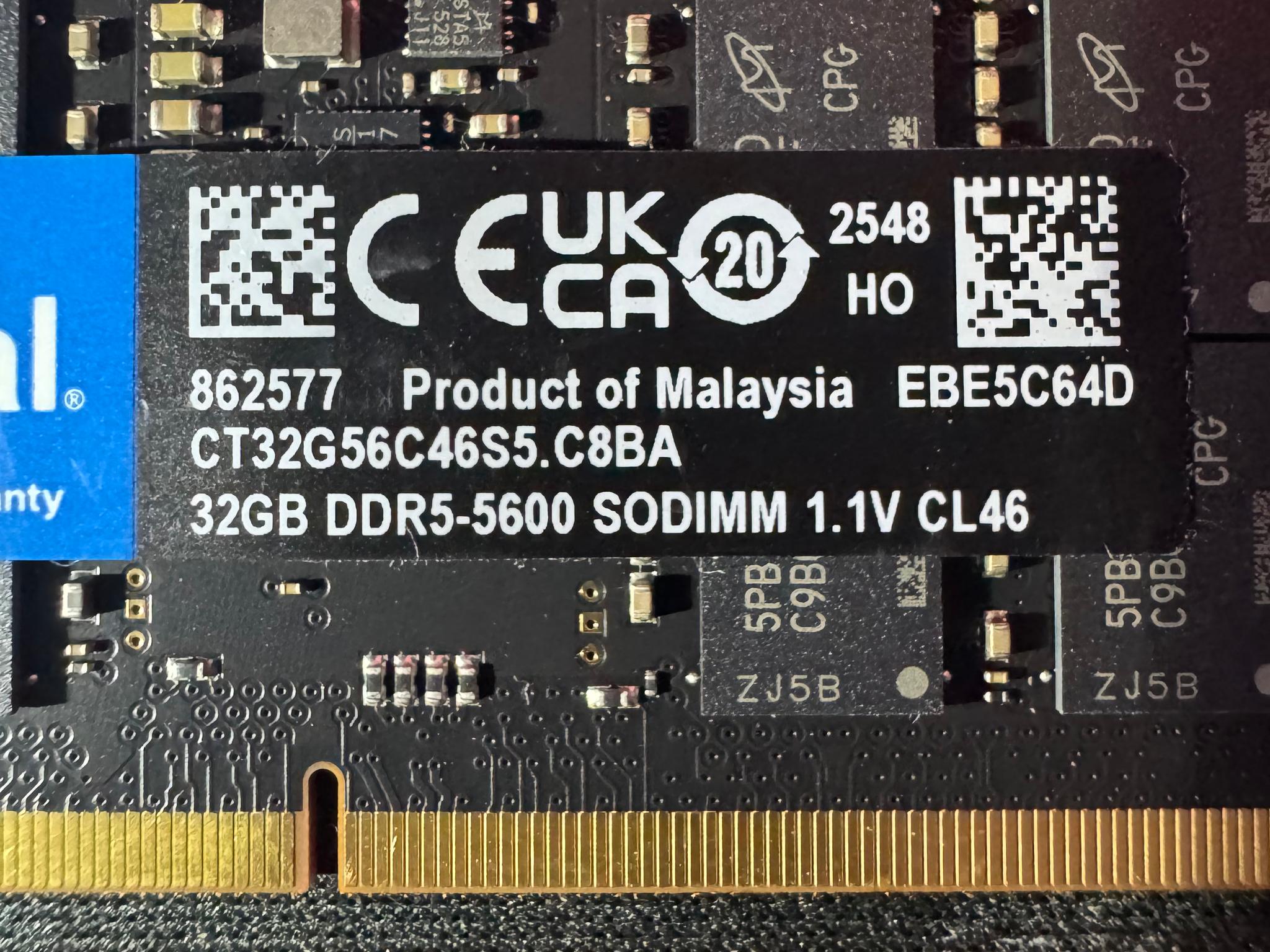 Crucial 64GB DDR5-5200 (2x32GB) - Image 2