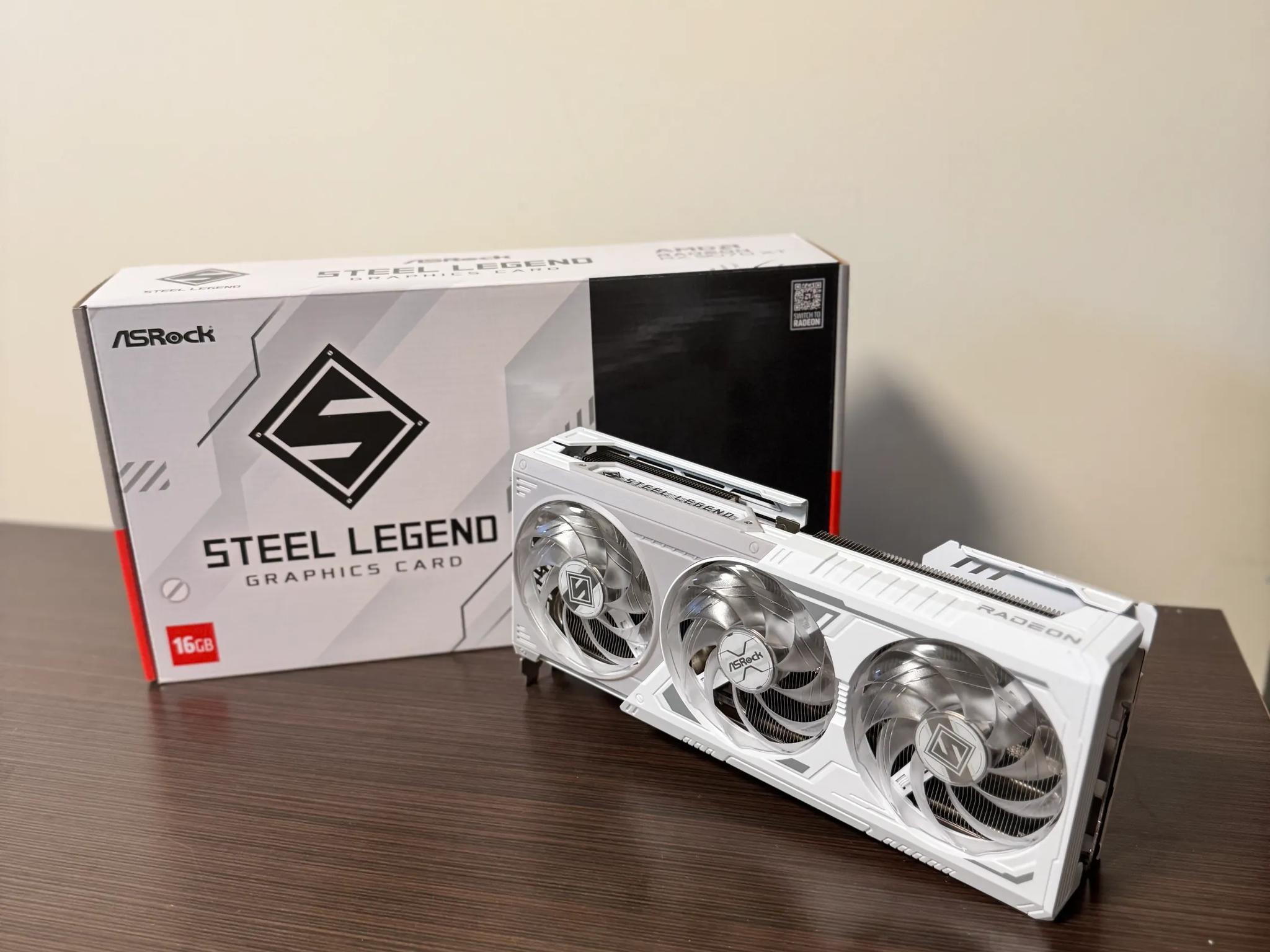 ASRock Steel Legend White Radeon RX 9070 XT 16GB
