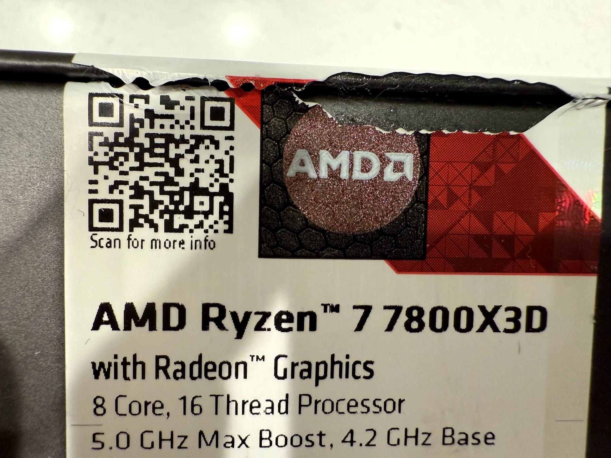AMD Ryzen 7 7800X3D - Tested and Working - Used