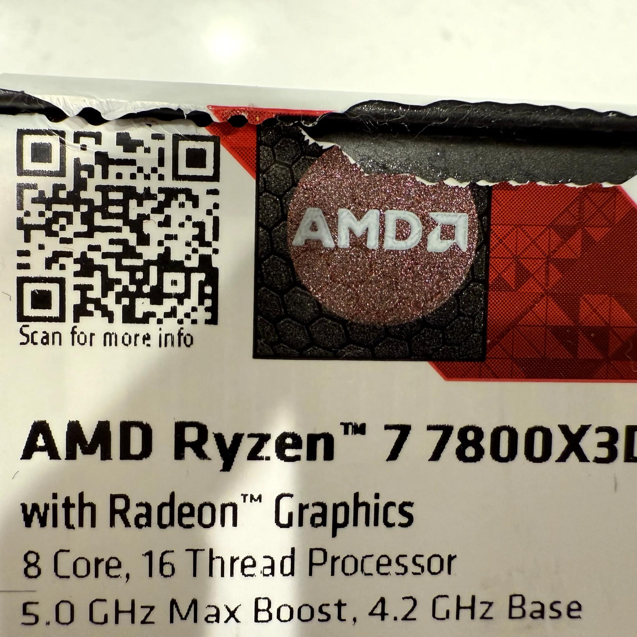 AMD Ryzen 7 7800X3D - Tested and Working - Used