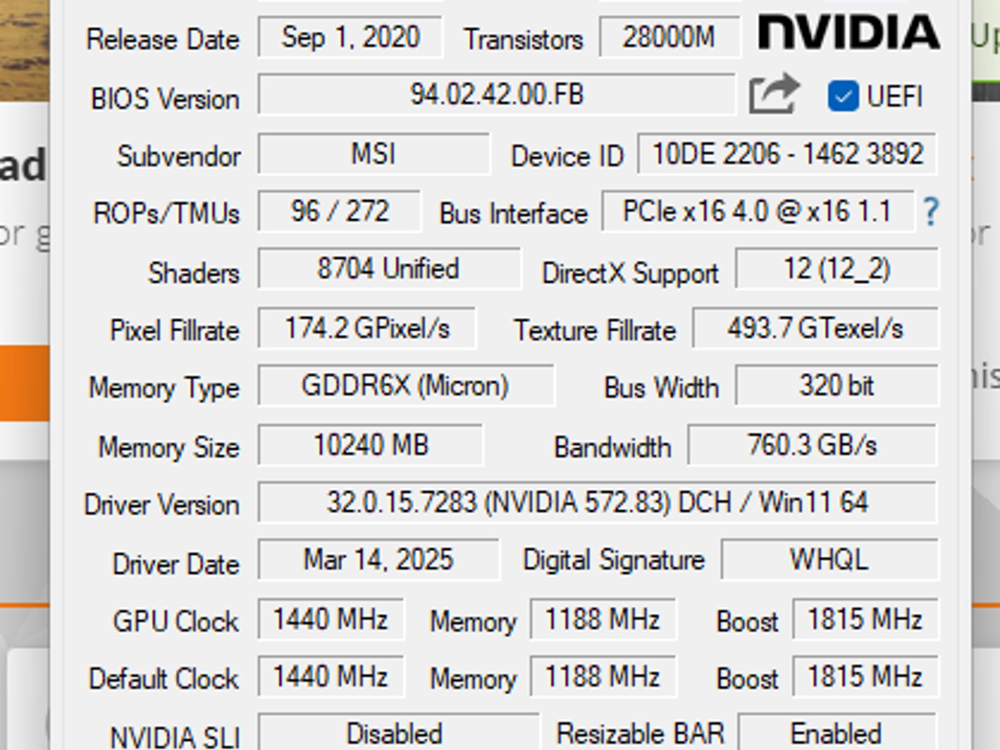 MSI GeForce RTX 3080 GAMING X TRIO 3080 10G FHR - READ DESCRIPTION