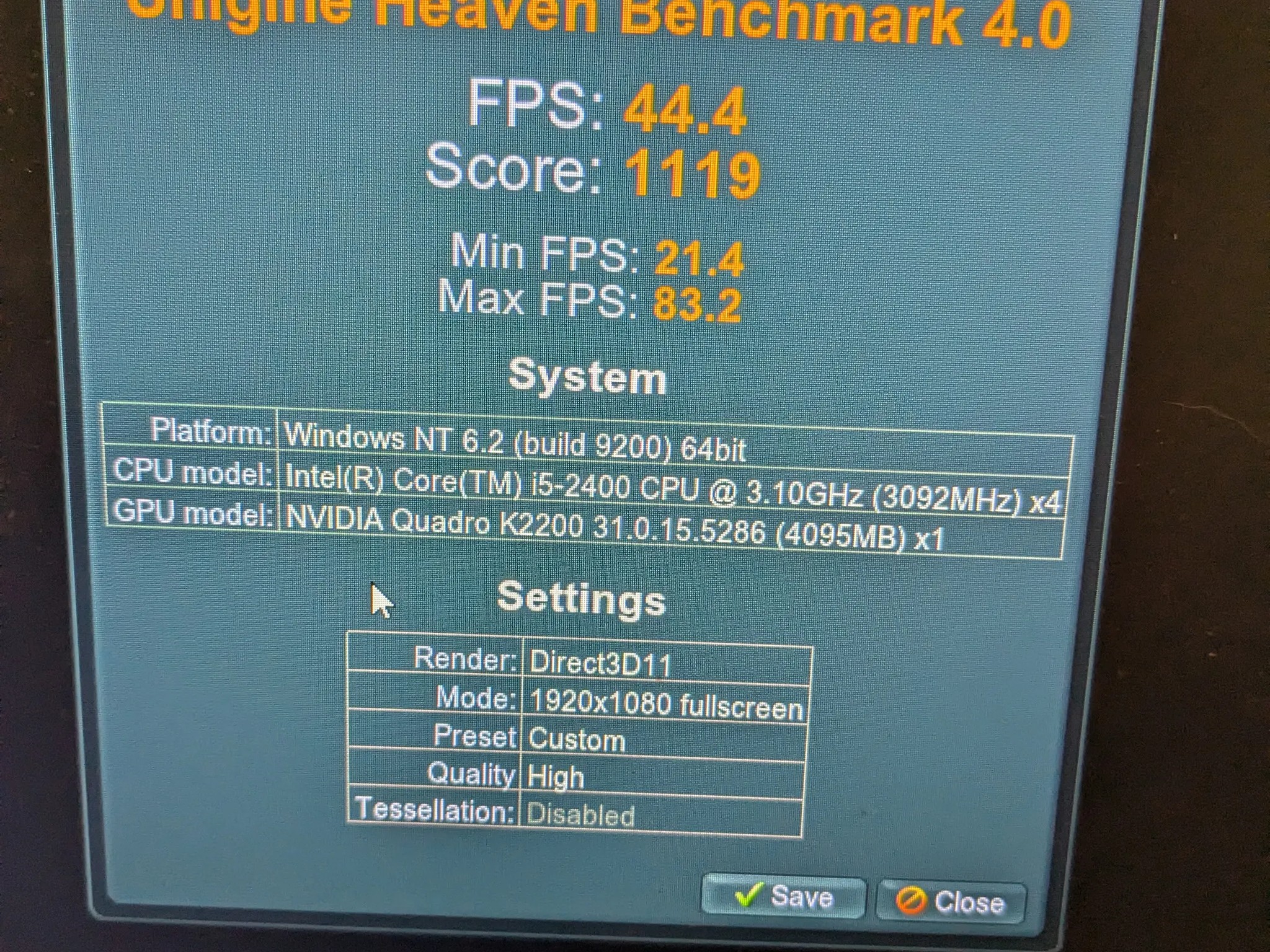 i5-2400, 16GB DDR3, Quadro K2200 4GB (GTX 750 TI), 400GB SSD, Win10, RGB