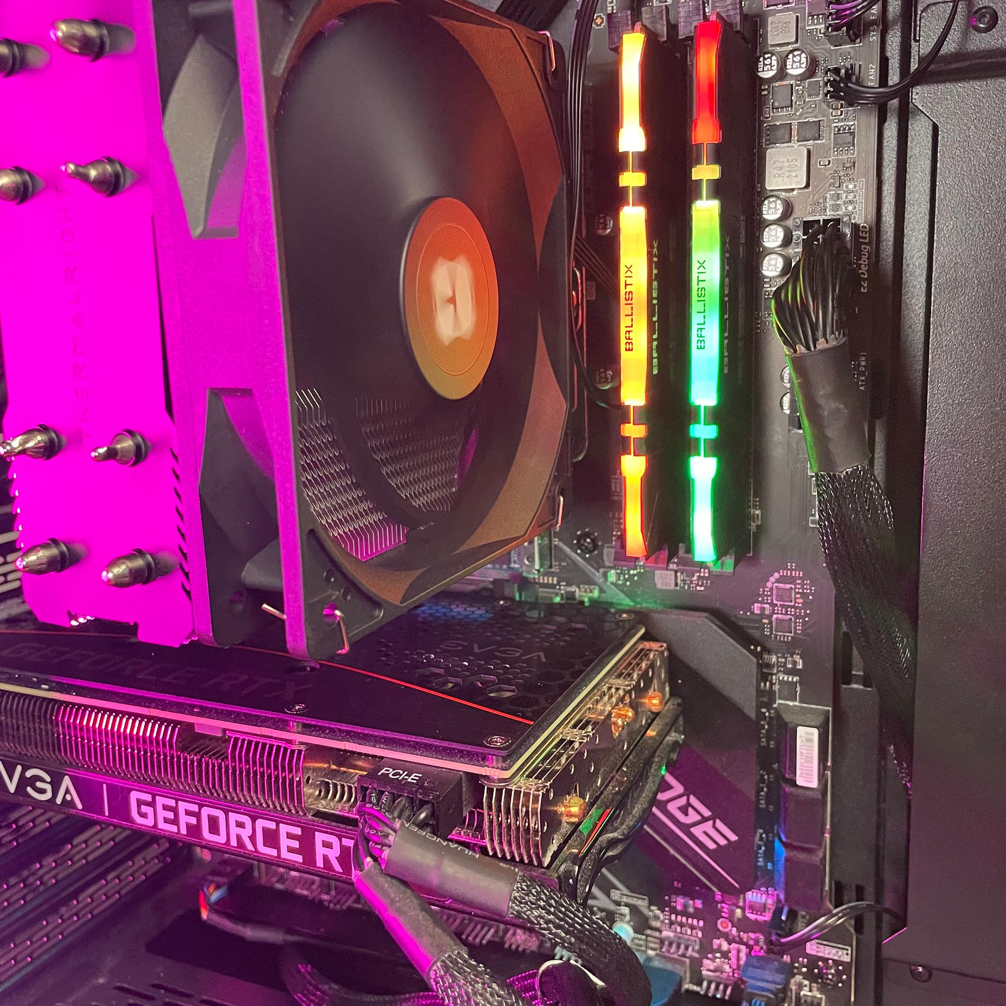 High-Performance Gaming PC: Ryzen 5 5600x, RTX 3060, 512GB NVMe SSD, 16GB RAM, RGB Tower