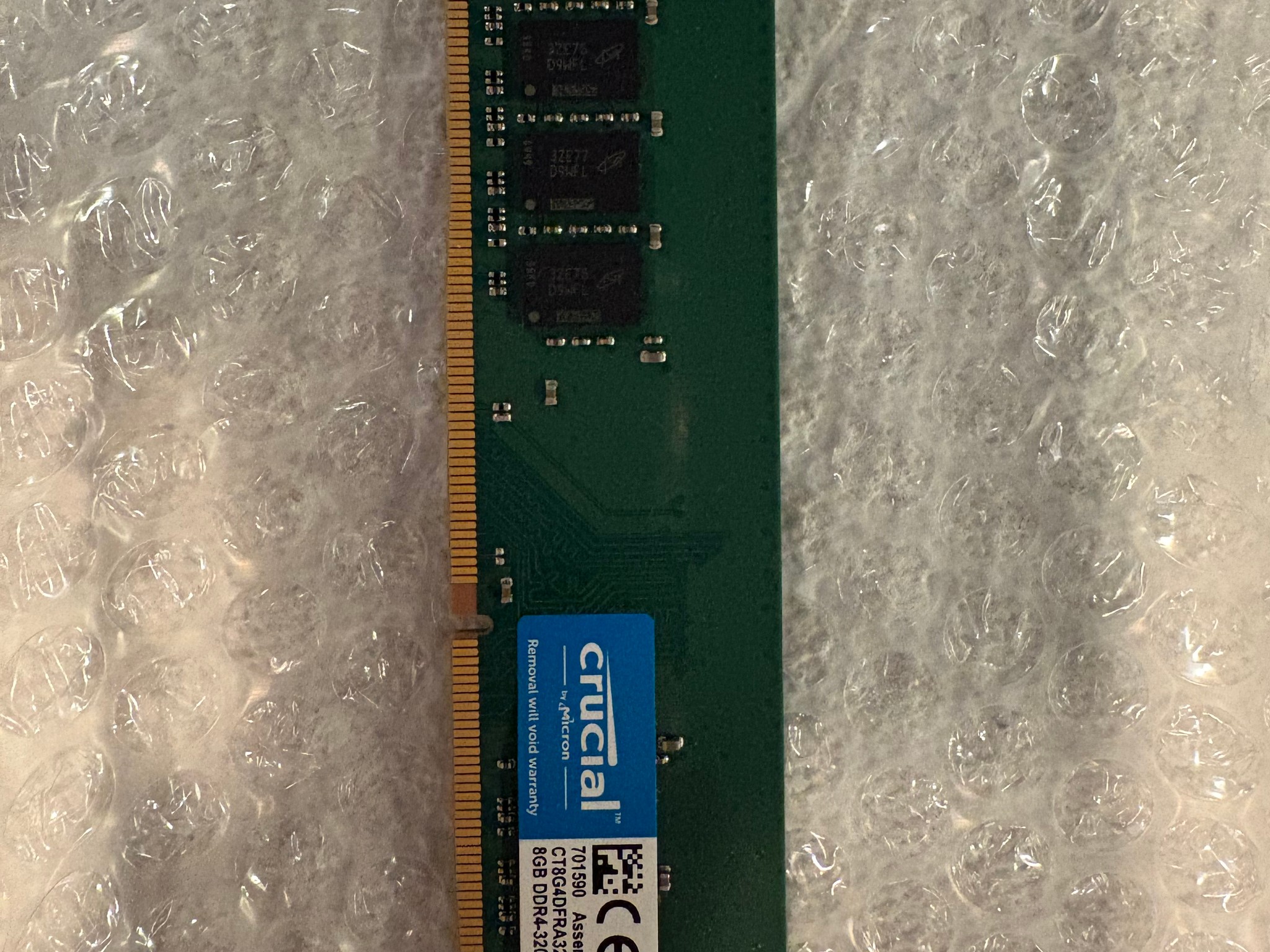 Crucal DDR4 RAM: 1x8GB UDIMM 3200 MT/s CL22