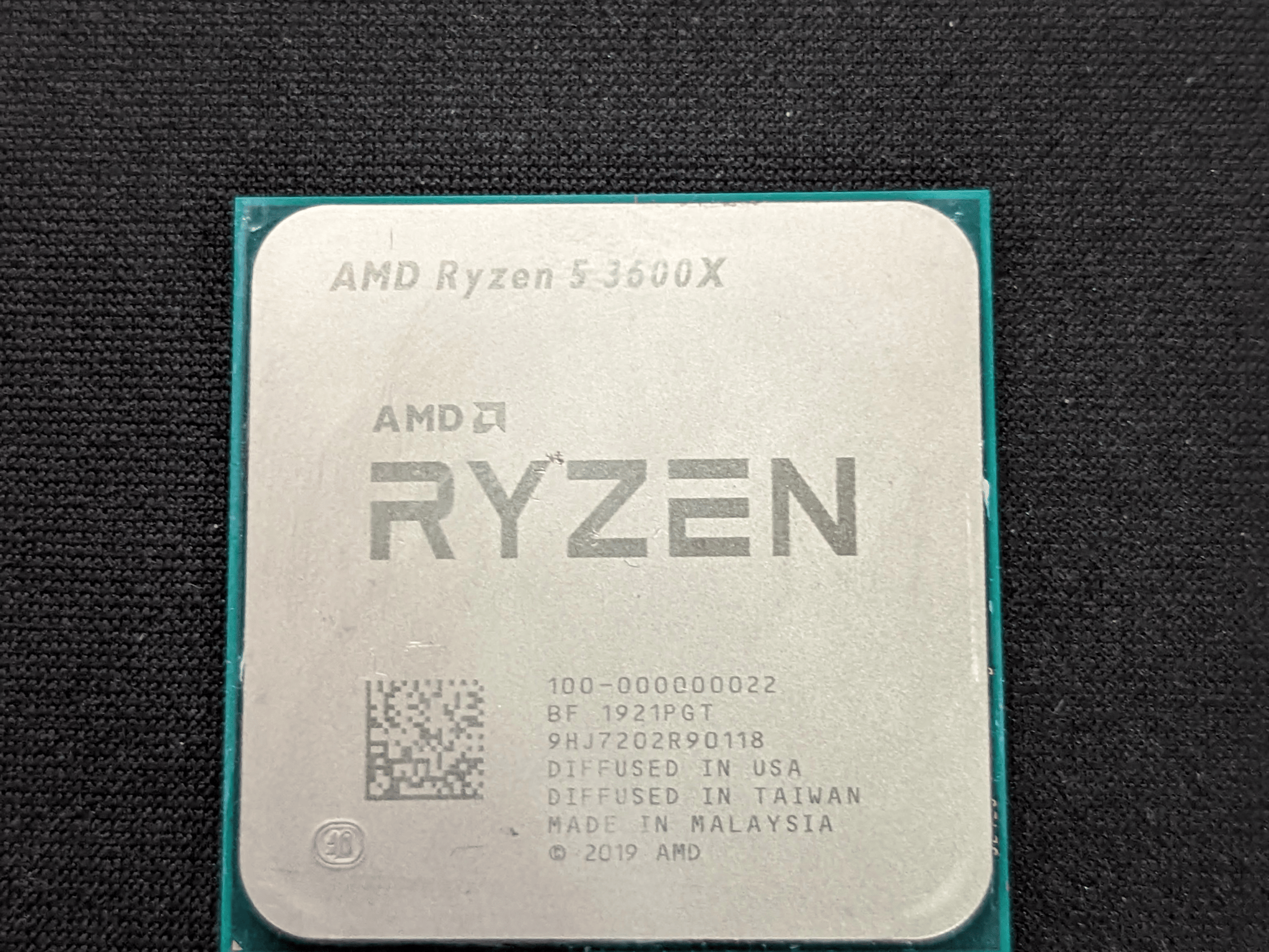 Ryzen 5 3600x CPU used