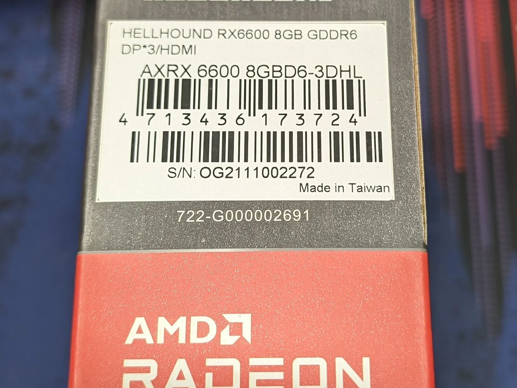PowerColor Hellhound Radeon RX 6600 8GB GDDR6 Graphics Card - Used, Good Condition