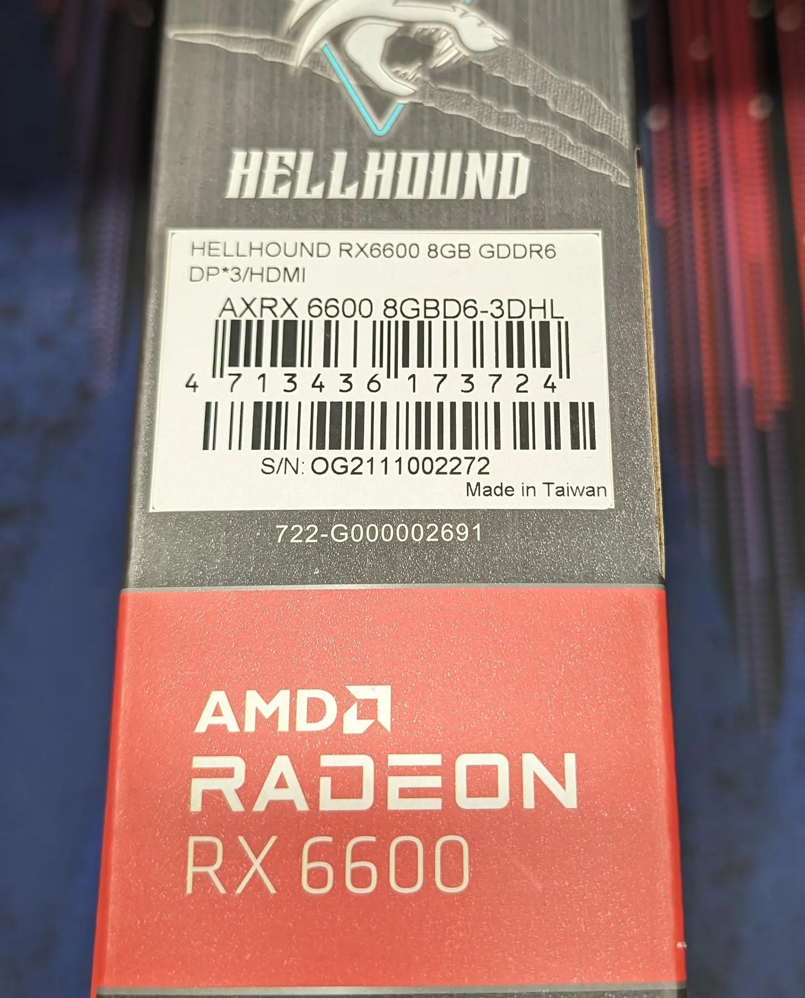 PowerColor Hellhound Radeon RX 6600 8GB GDDR6 Graphics Card - Used, Good Condition