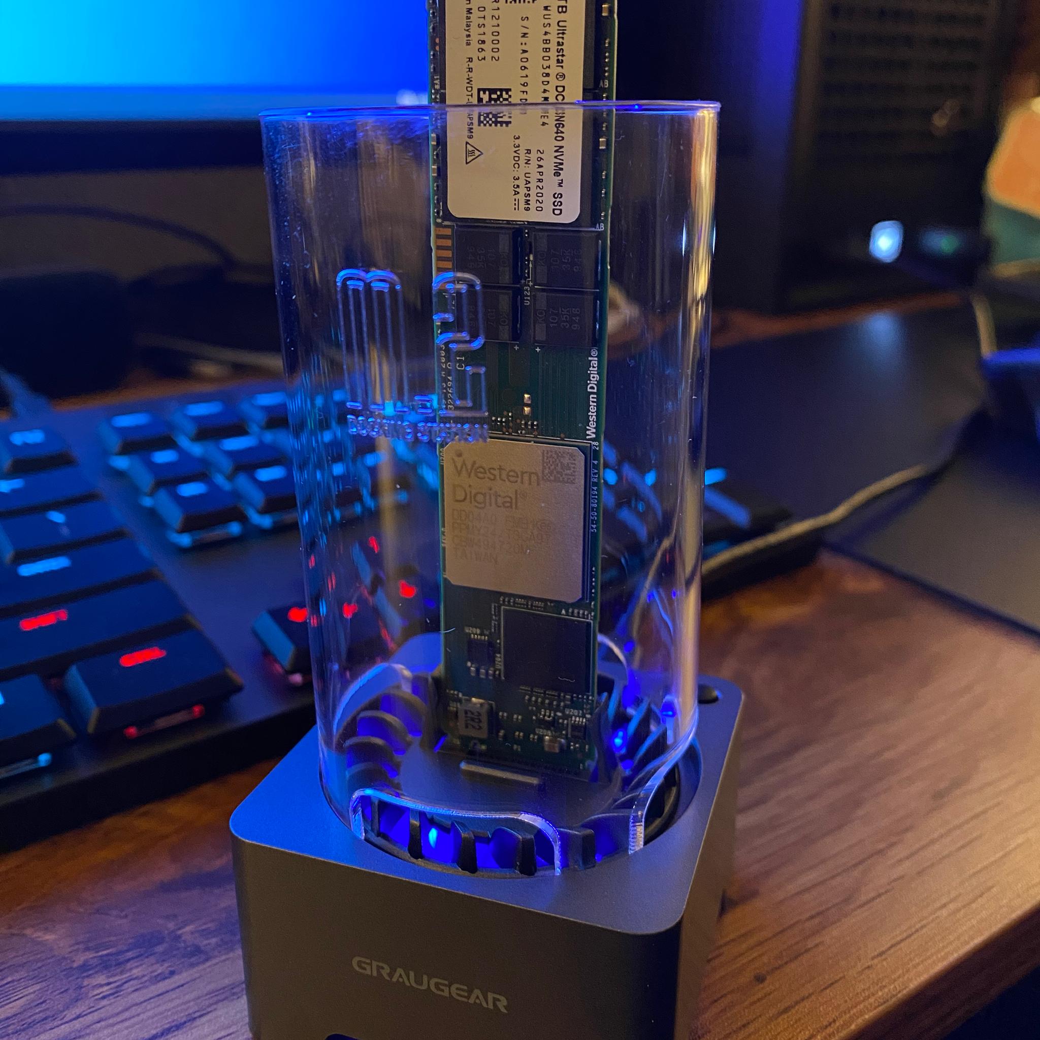 Bundle: Western Digital 3.84TB m.2 NVMe 22110 SSD + 10Gbps Docking Station w/Fan