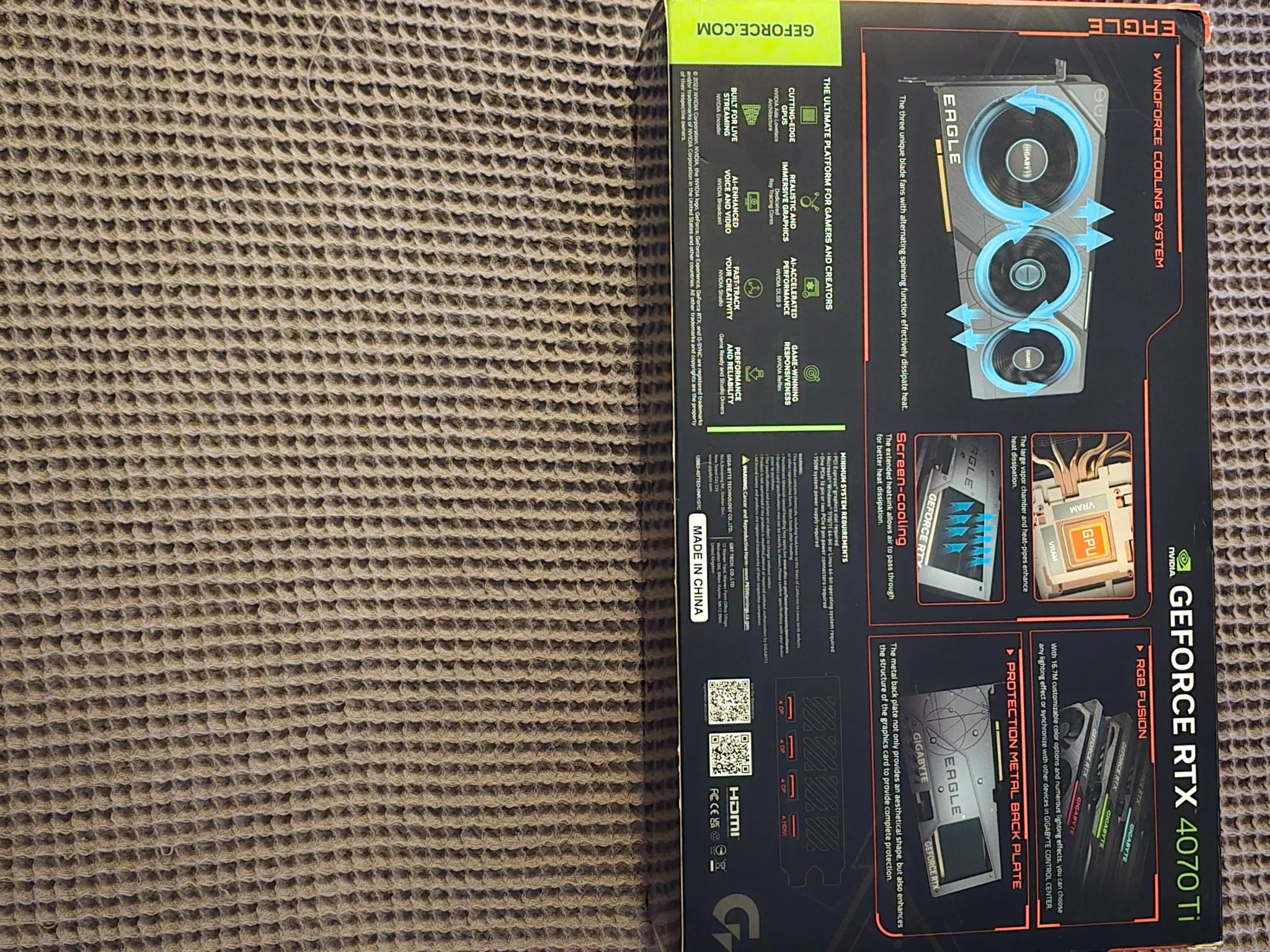 Gigabyte 4070ti l Eagle OC 12Gig ,Excellent Condition, used less then week like new...