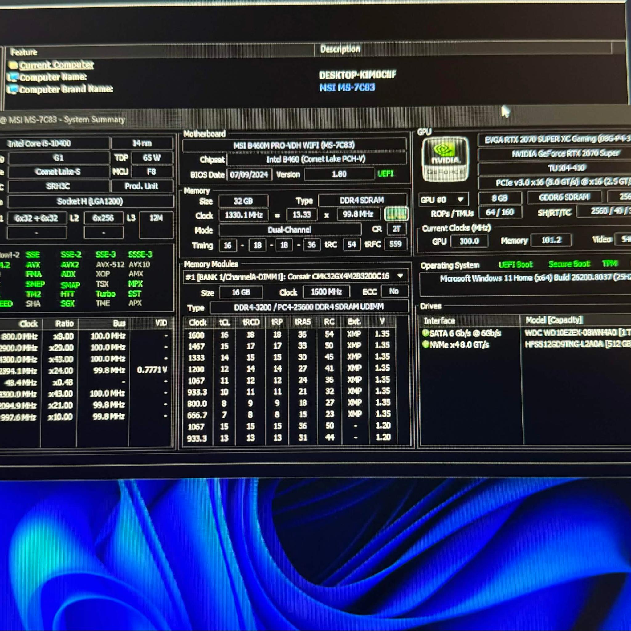 Entry-Level Gaming PC | i5 10400 | 32GB DDR4 | 512GB NVMe + 1TB HDD | RTX 2070 SUPER | INLAND X1