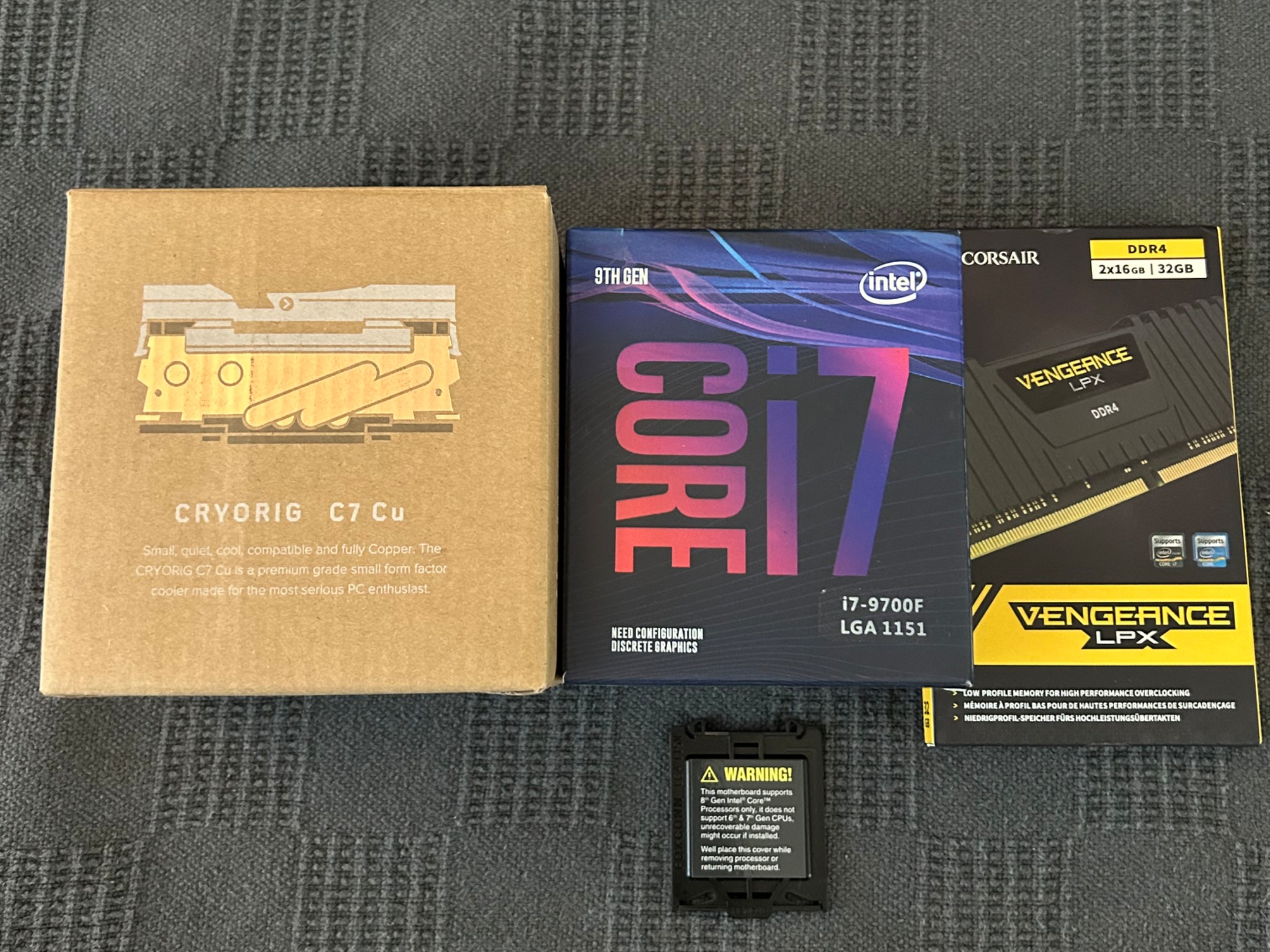 Mini ITX Bundle - Z390, i7 9700F, 32GB RAM, CryoRig C7 Cu Edition