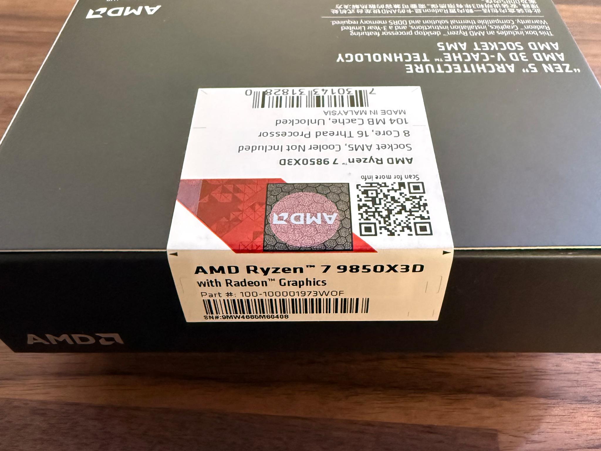 AMD Ryzen 7 9850X3D