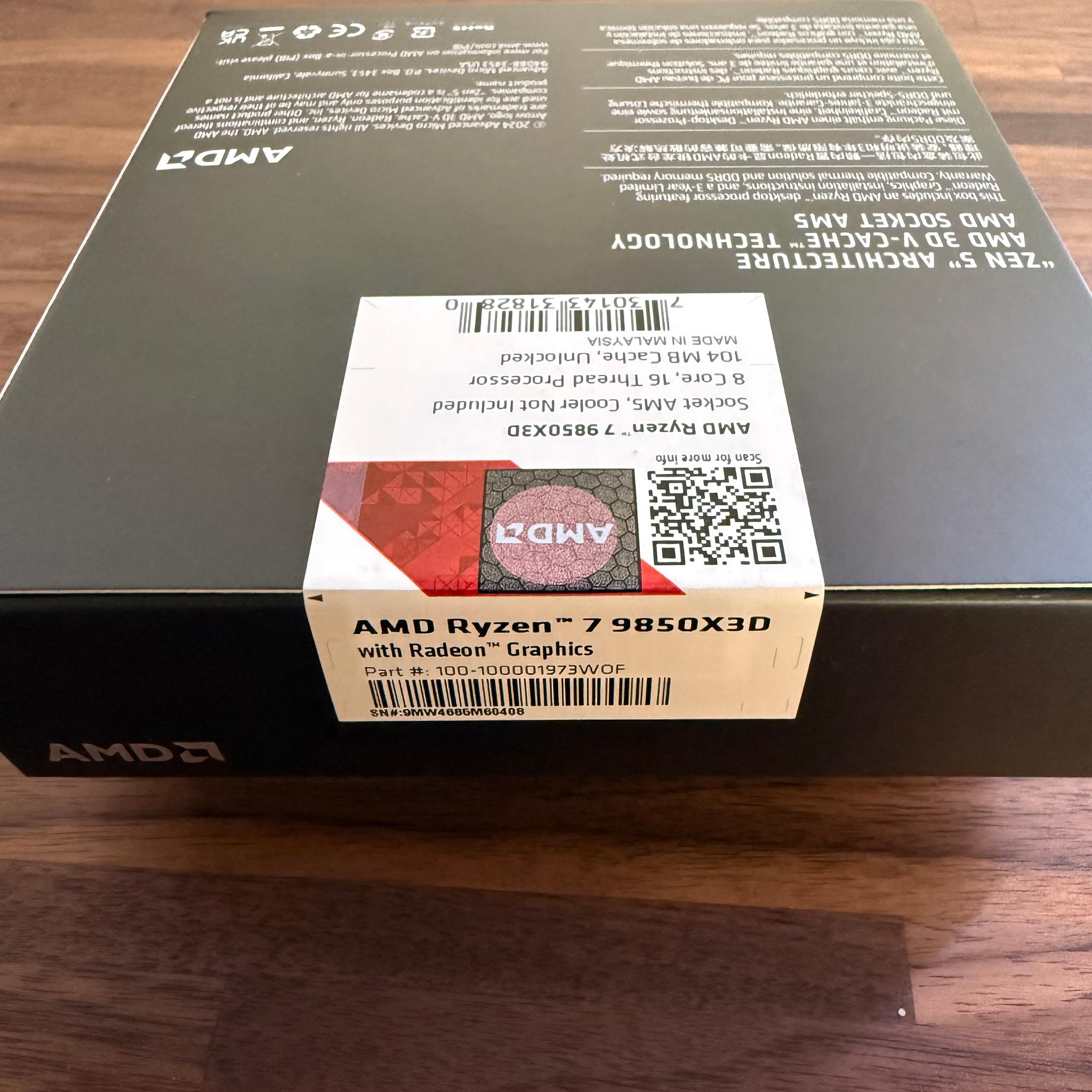 AMD Ryzen 7 9850X3D