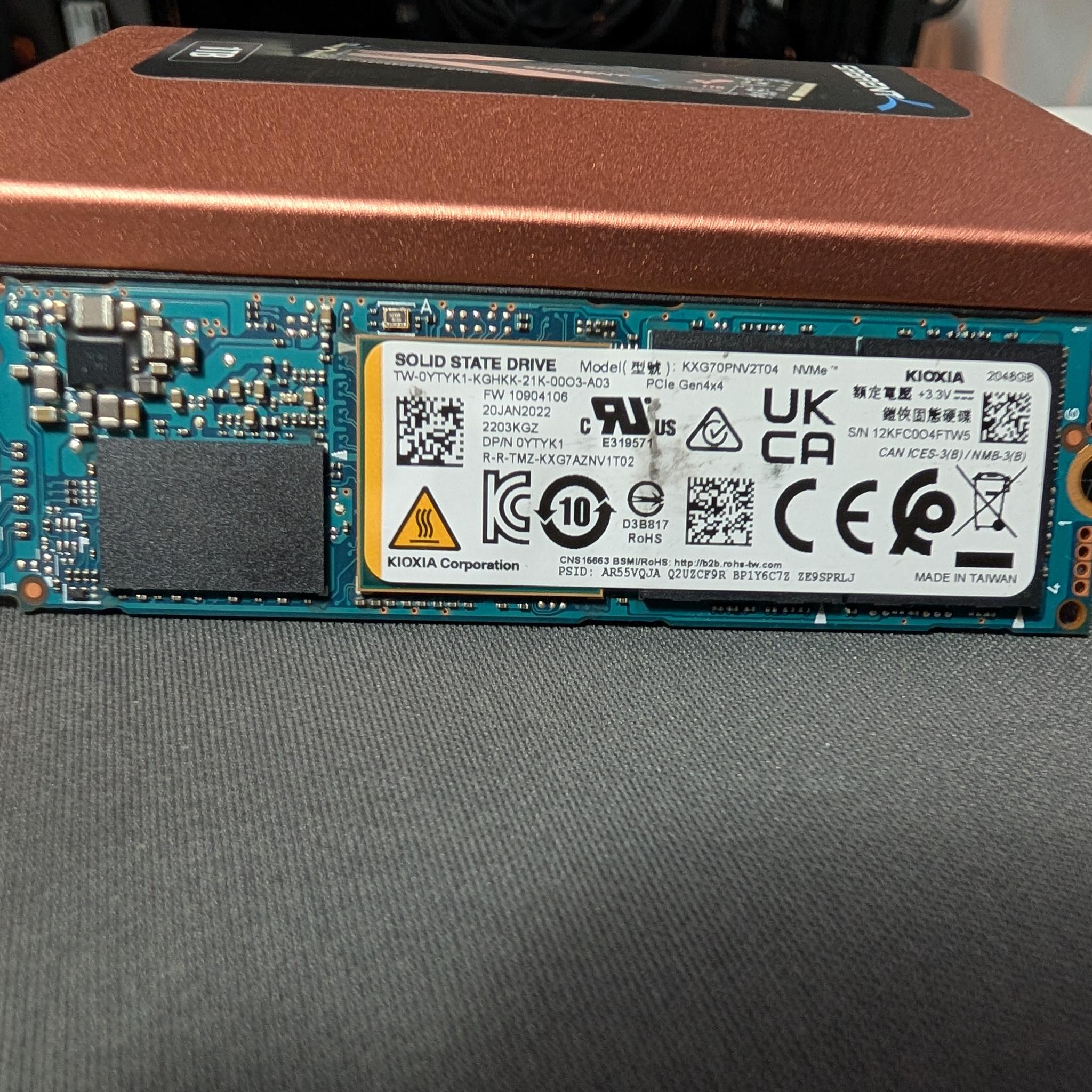 Kioxia 2TB Gen4 NVMe M.2 SSD
