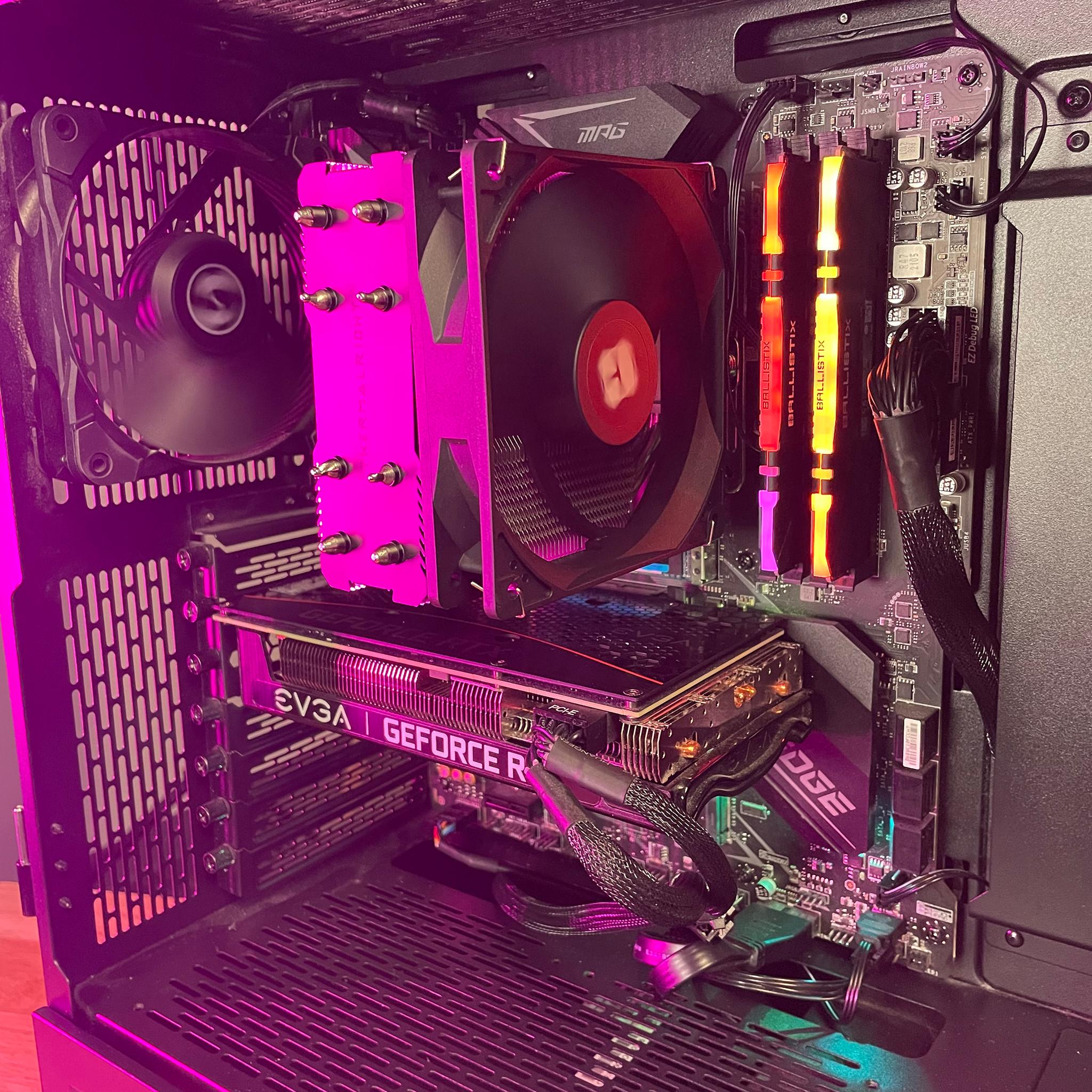 High-Performance Gaming PC: Ryzen 5 5600x, RTX 3060, 512GB NVMe SSD, 16GB RAM, RGB Tower