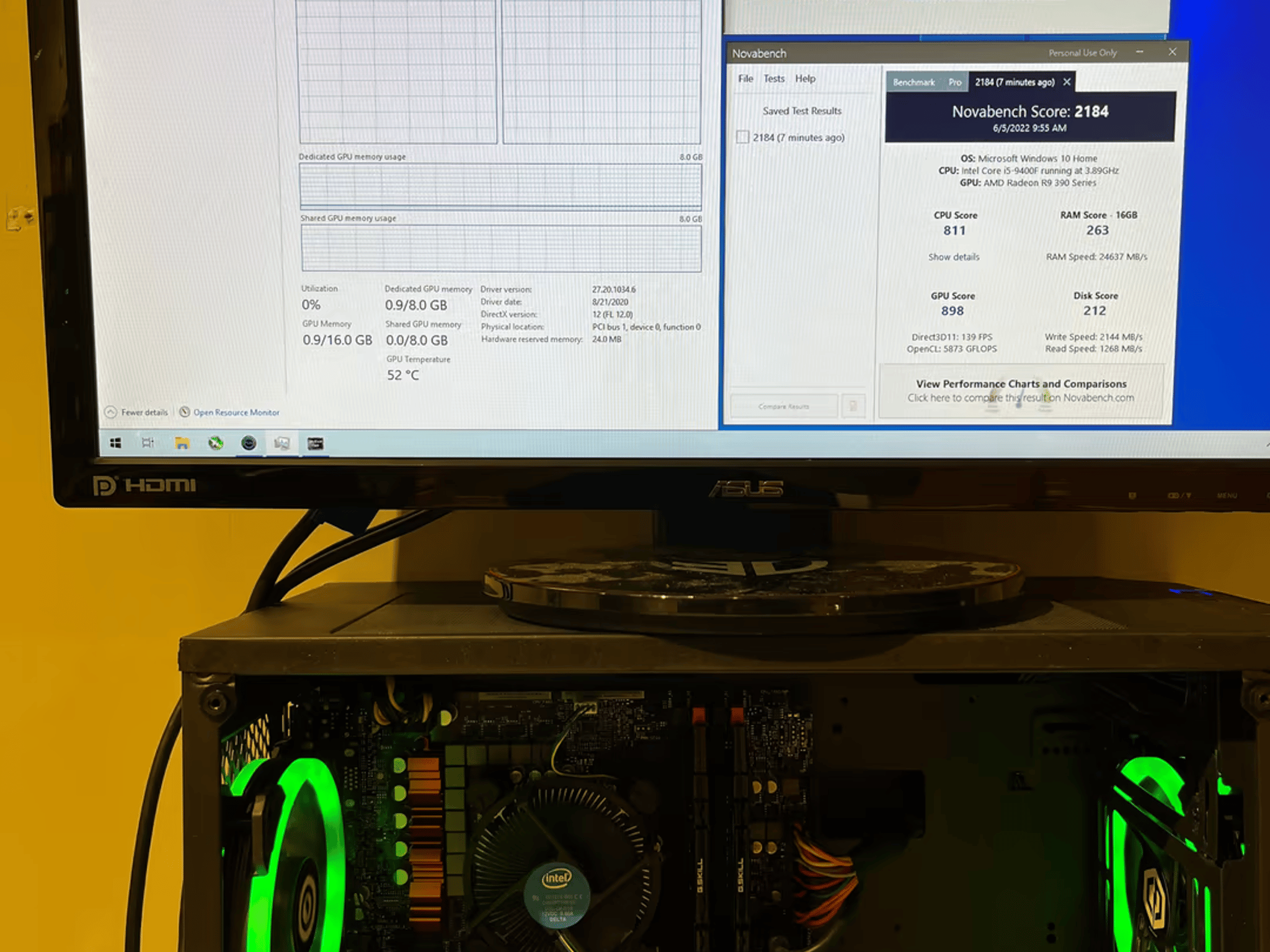 i5 9400F 16GB DDR4 AMD R9 390 m.2 500GB