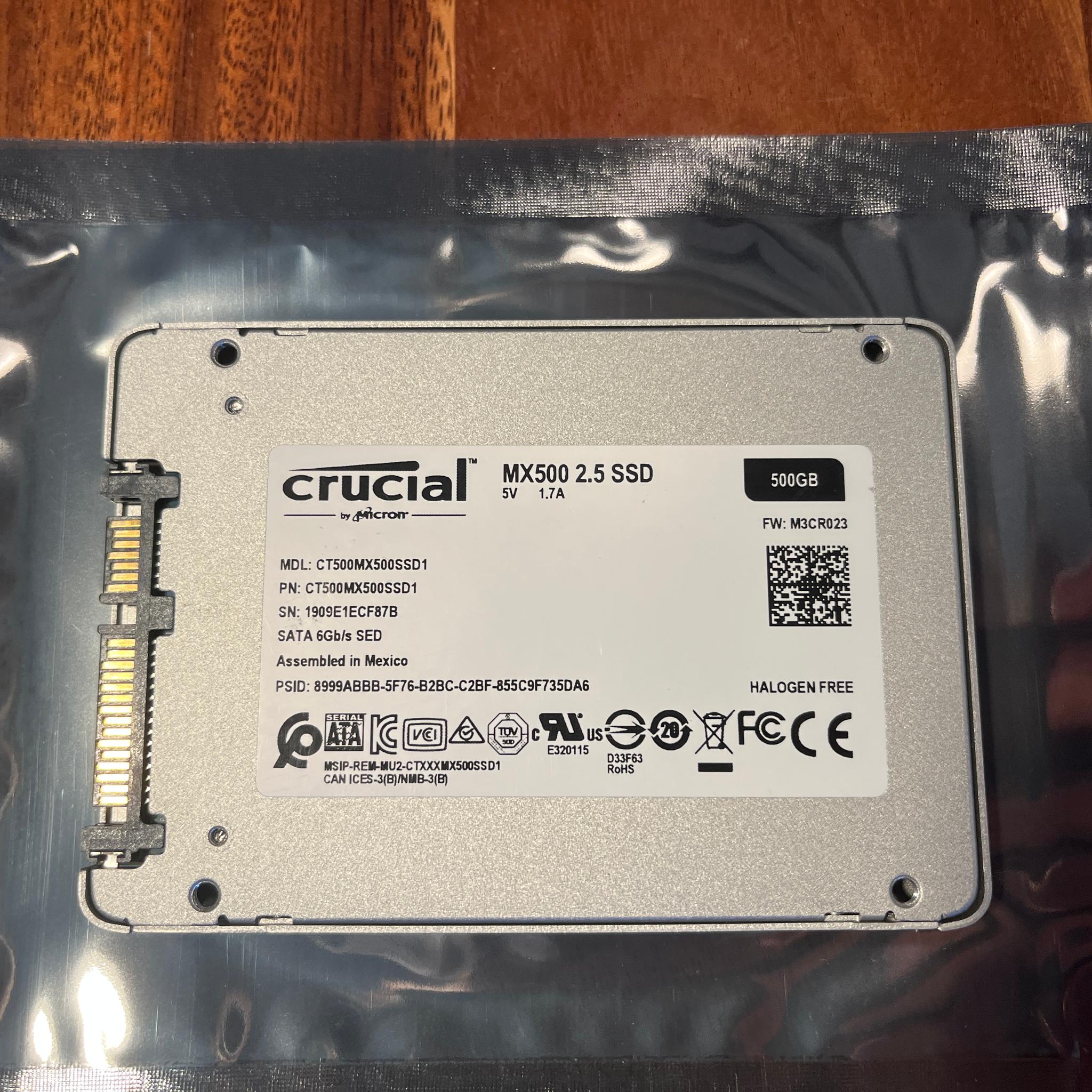 Crucial MX500 500 GB,Internal,2.5 inch (CT500MX500SSD1) Solid State Drive