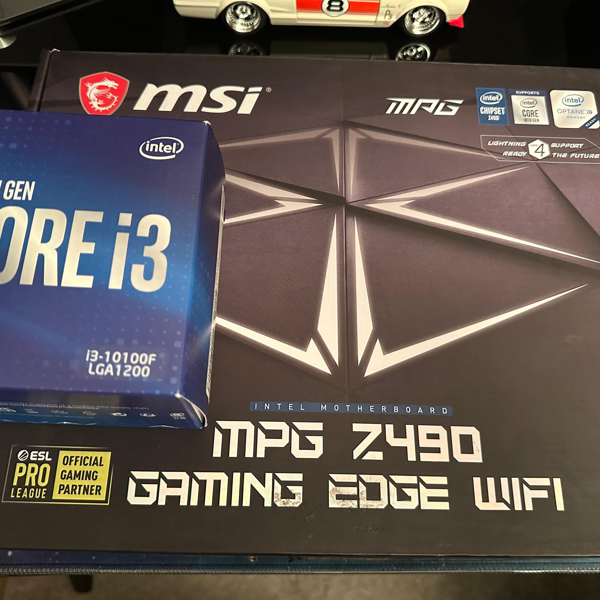 Combo set I3-10100F w/Z490 Gaming Edge WIFI