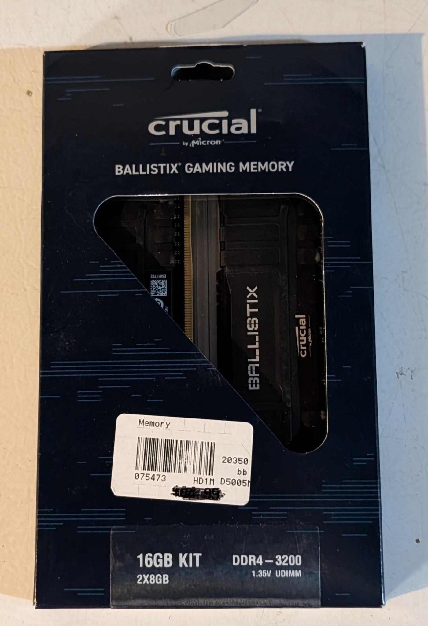 DDR4 Crucial 16GB (2x8GB) 3200 CL16