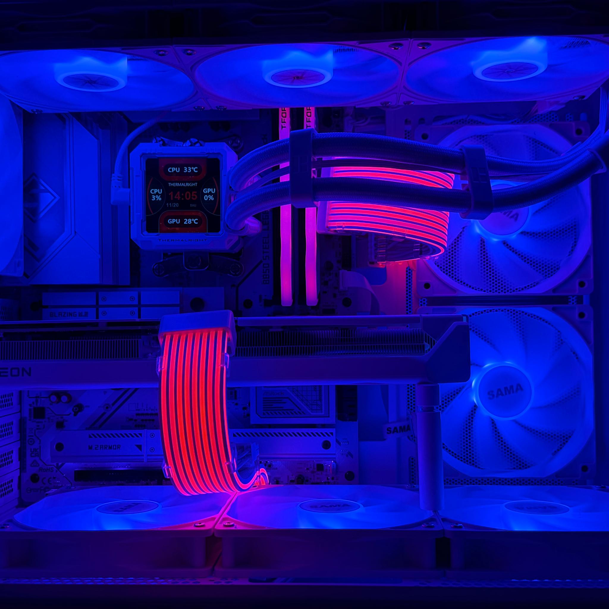 ✨NEW Custom All-White Gaming PC | Ryzen 7 7700 / RX 9060 XT 16 GB / 1 TB NVMe / DDR5 RGB