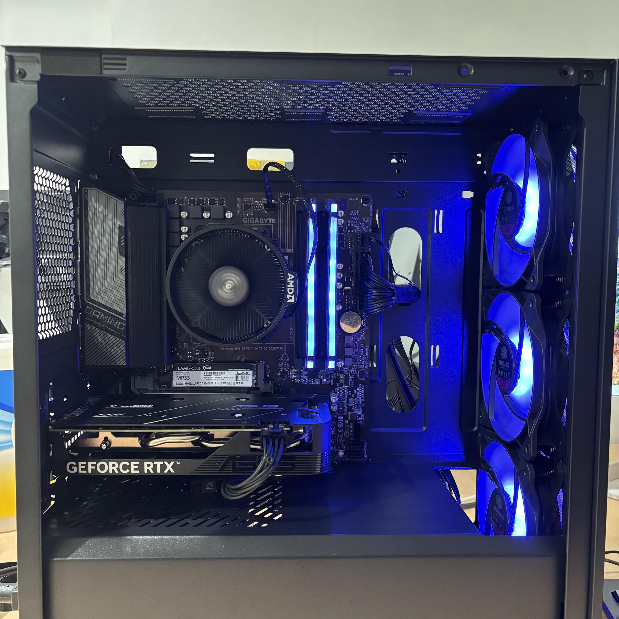 Pure Budget Performance 1080P/1440P PC, RTX 4060, AMD 5500, 16GB DDR4, 512GB SSD